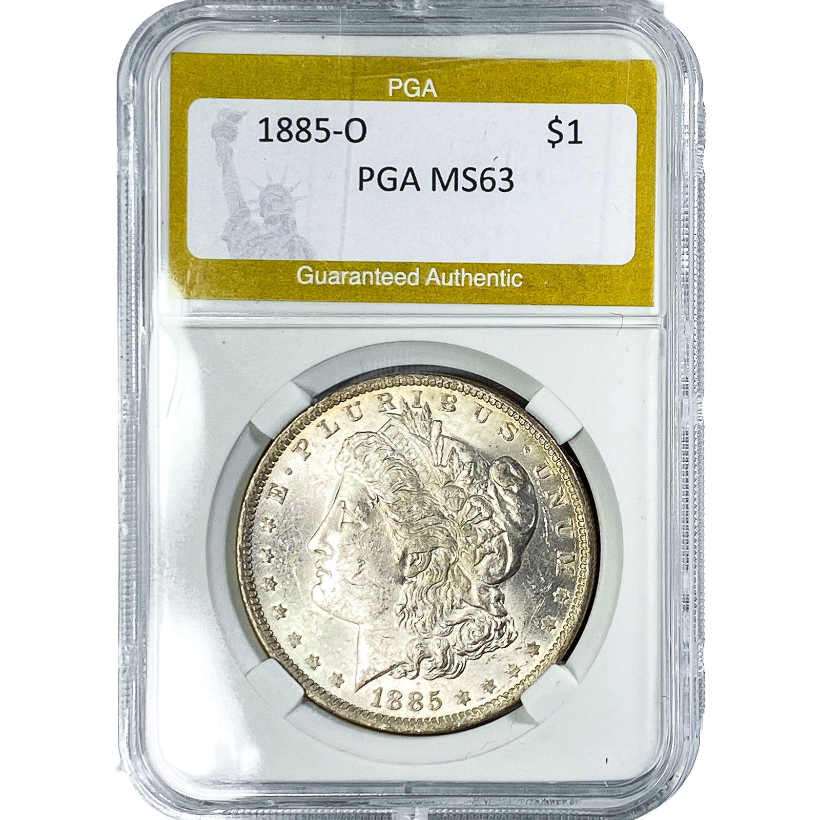 1885-O Morgan Silver Dollar PGA MS63