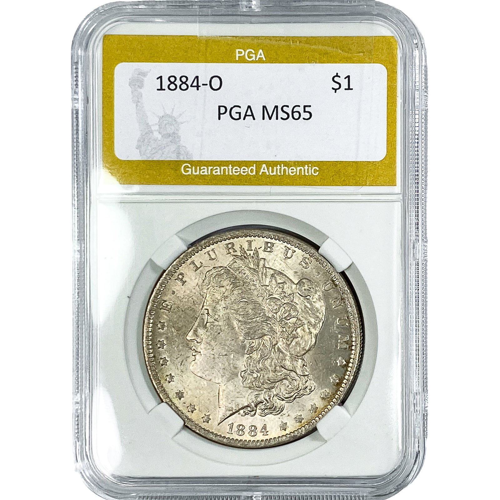 1884-O Morgan Silver Dollar PGA MS65: 1884-O Morgan Silver Dollar PGA MS65