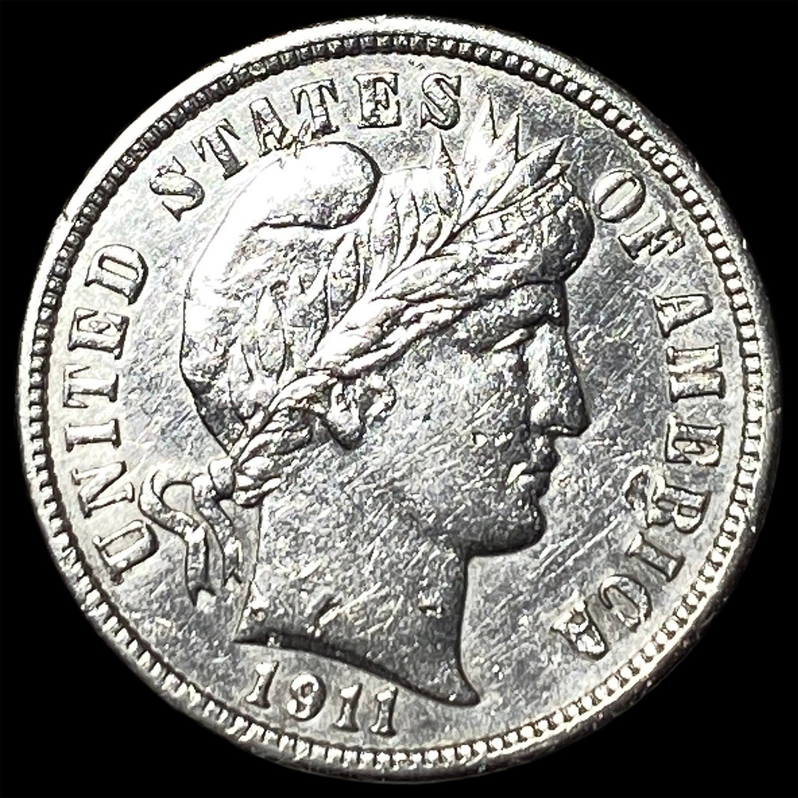 1911 Silver Barber Dime CHOICE AU (1 of 2)