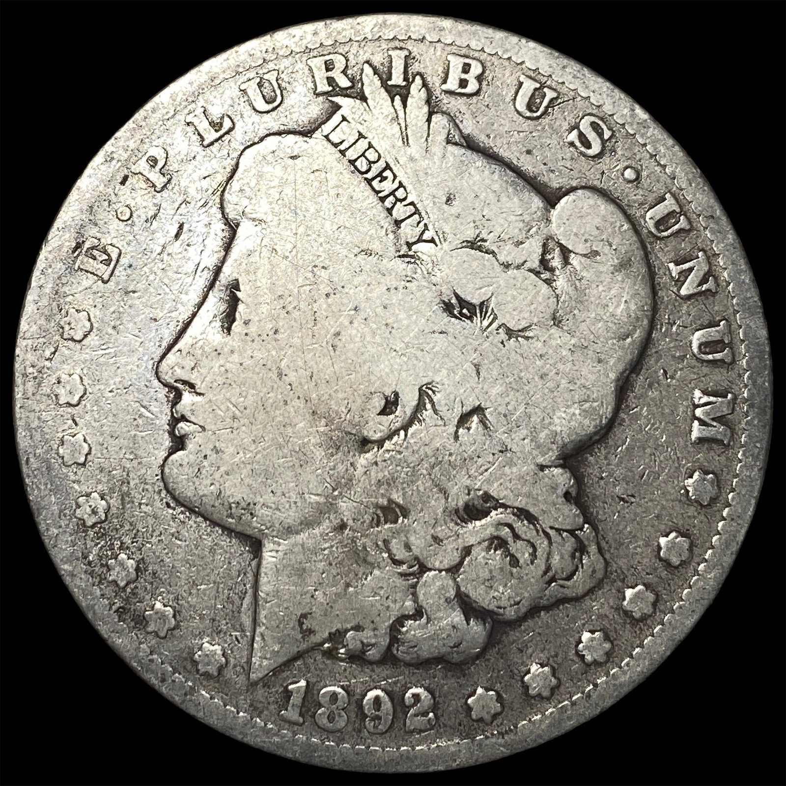 1892-S Silver Morgan Dollar NICELY CIRCULATED: 1892-S Silver Morgan Dollar NICELY CIRCULATED