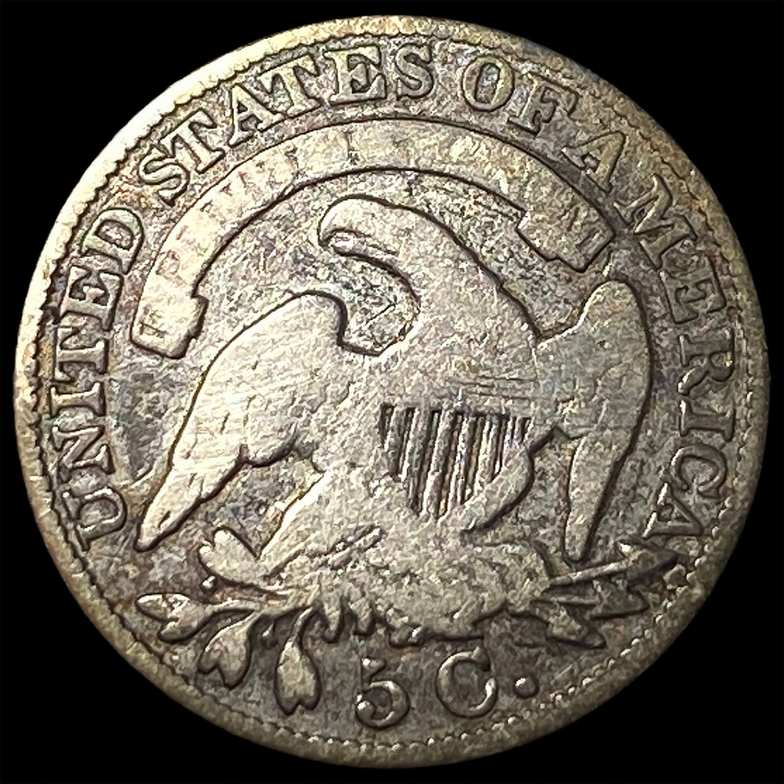 1833 Capped Bust Half Dime ABOUT UNCIRCULATED - 2