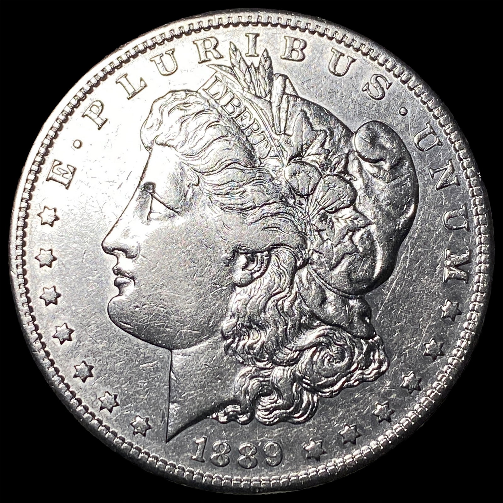 1889-S Silver Morgan Dollar ABOUT UNCIRCULATED: 1889-S Silver Morgan Dollar ABOUT UNCIRCULATED