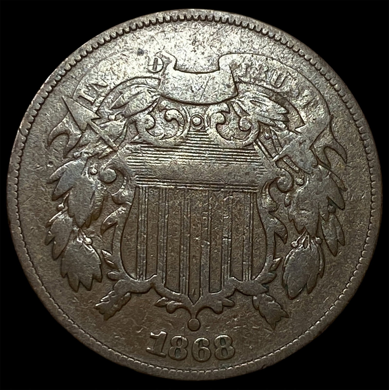1868 Two-Cent Piece LIGHTLY CIRCULATED: 1868 Two-Cent Piece LIGHTLY CIRCULATED