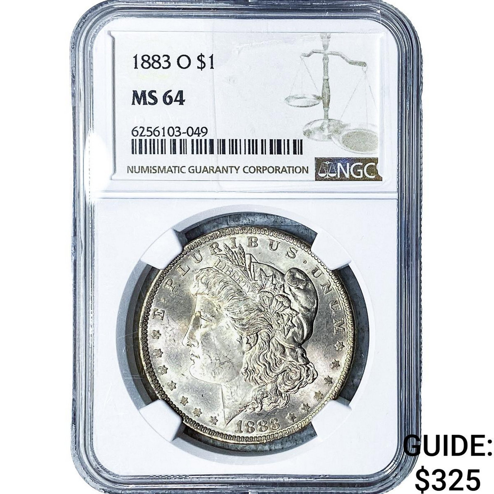 1883-O Morgan Silver Dollar NGC MS64: 1883-O Morgan Silver Dollar NGC MS64