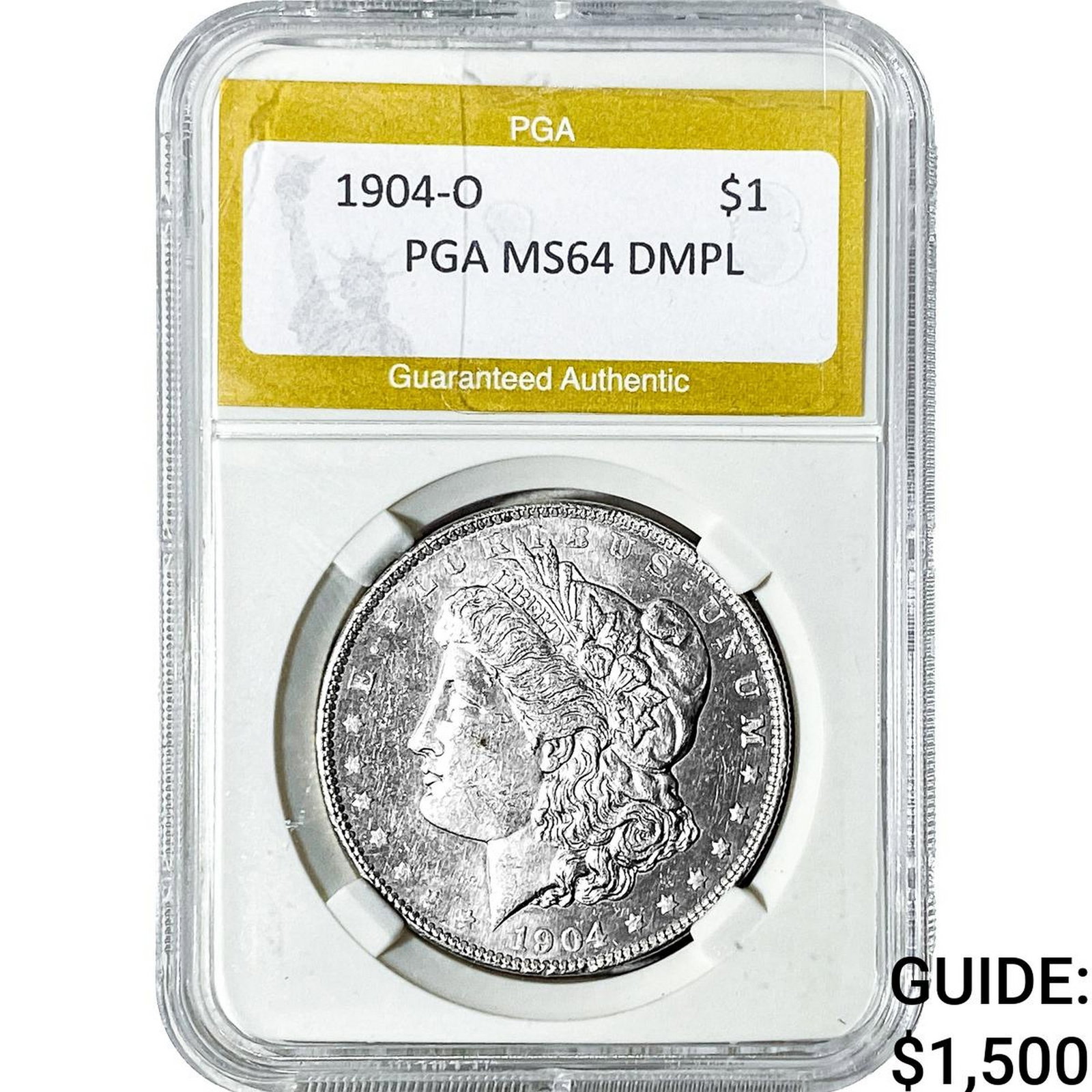1904-O Morgan Silver Dollar PGA MS64 DMPL: 1904-O Morgan Silver Dollar PGA MS64 DMPL