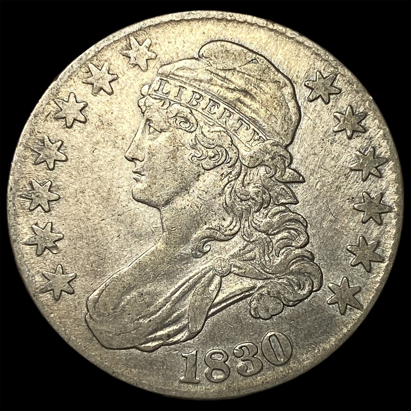 1830 Capped Bust Half Dollar NEARLY UNCIRCULATED (1 of 2)