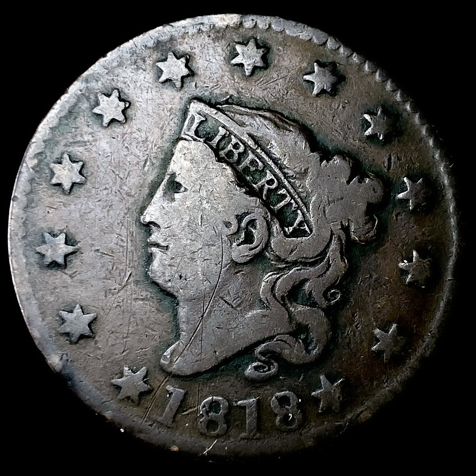1818 Coronet Head Large Cent LIGHTLY CIRCULATED (1 of 2)