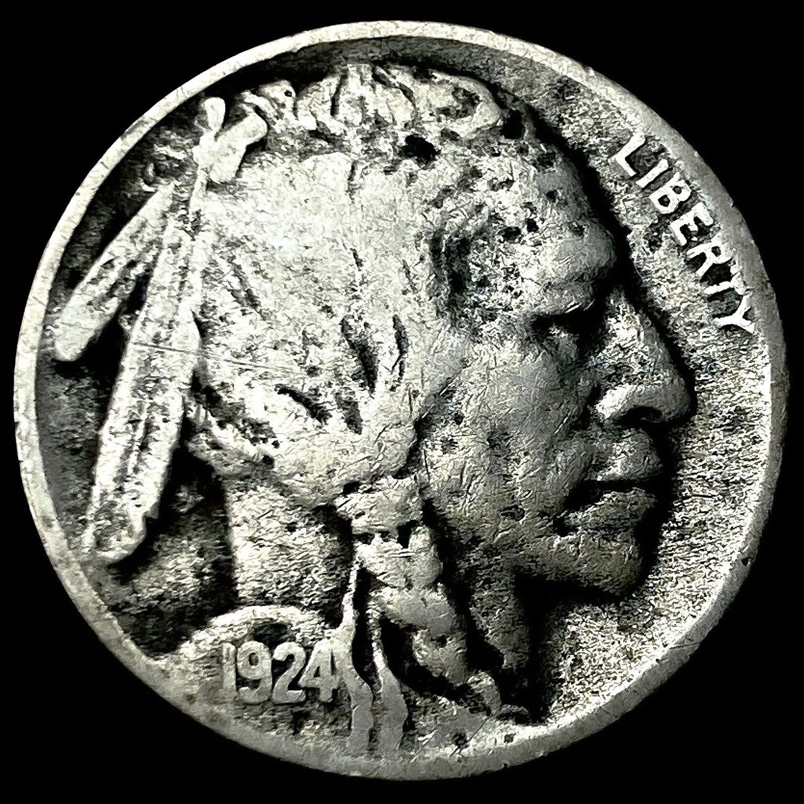 1924-S Buffalo Nickel LIGHTLY CIRCULATED: 1924-S Buffalo Nickel LIGHTLY CIRCULATED