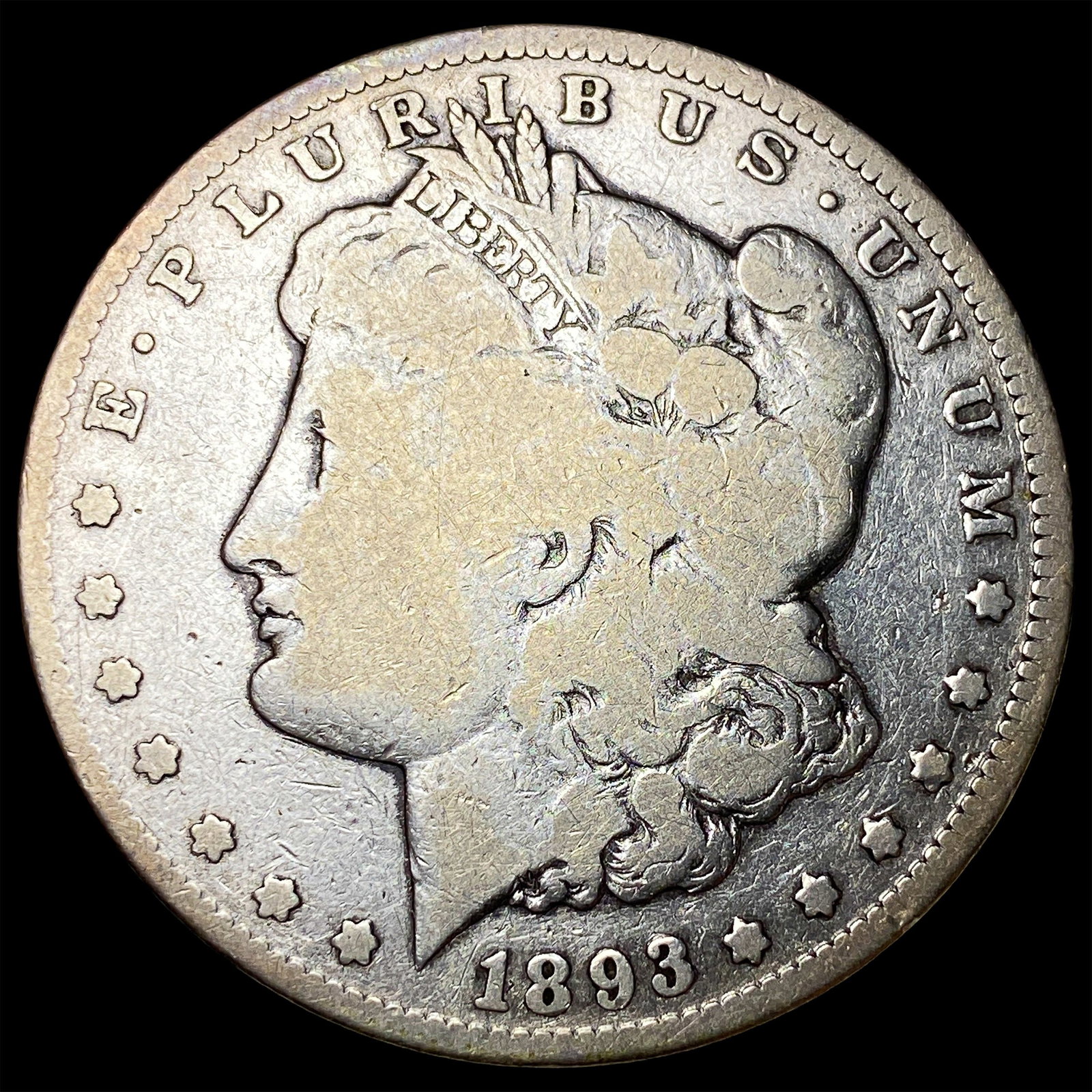 1893-CC Silver Morgan Dollar NICELY CIRCULATED: 1893-CC Silver Morgan Dollar NICELY CIRCULATED