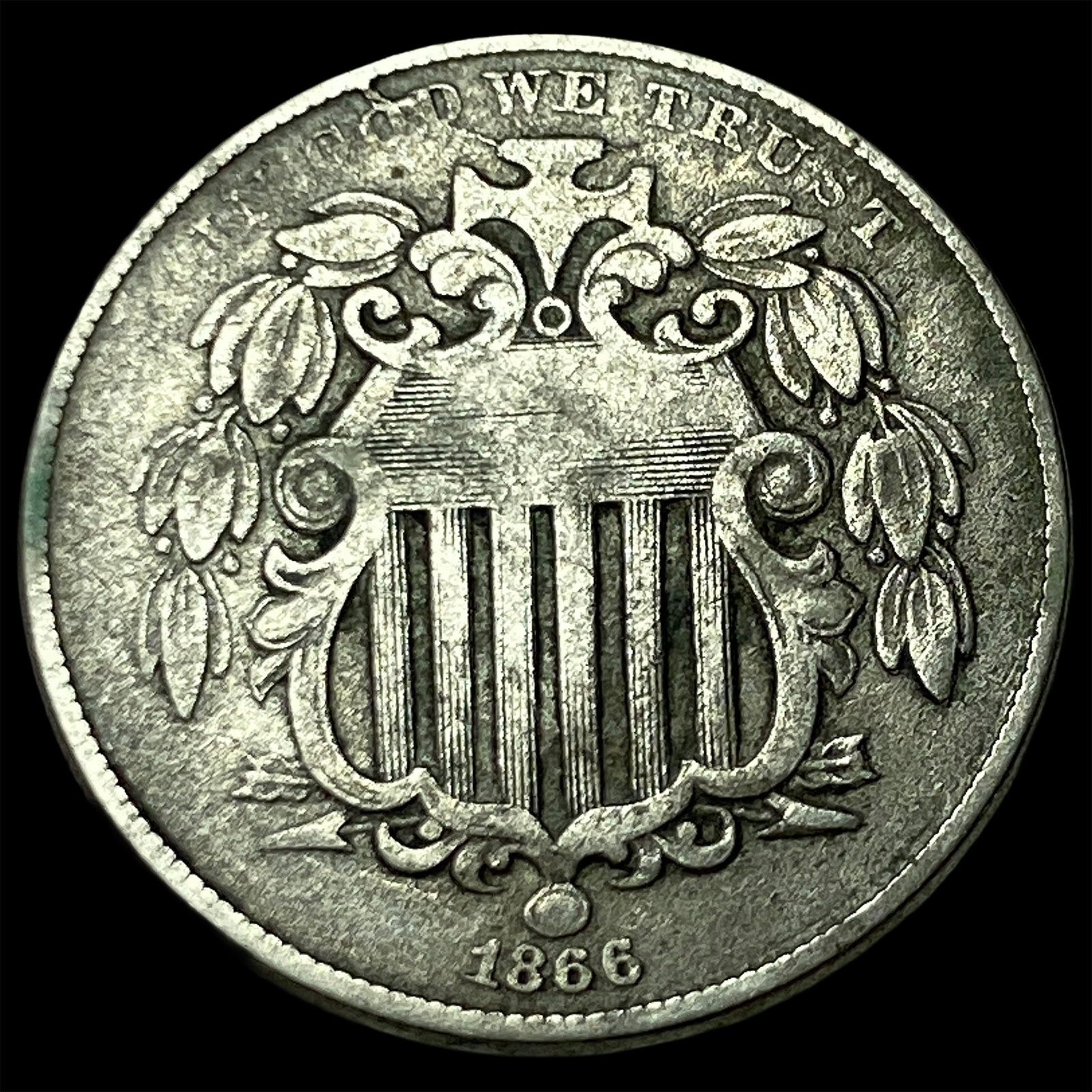1866 Shield Nickel LIGHTLY CIRCULATED (1 of 2)