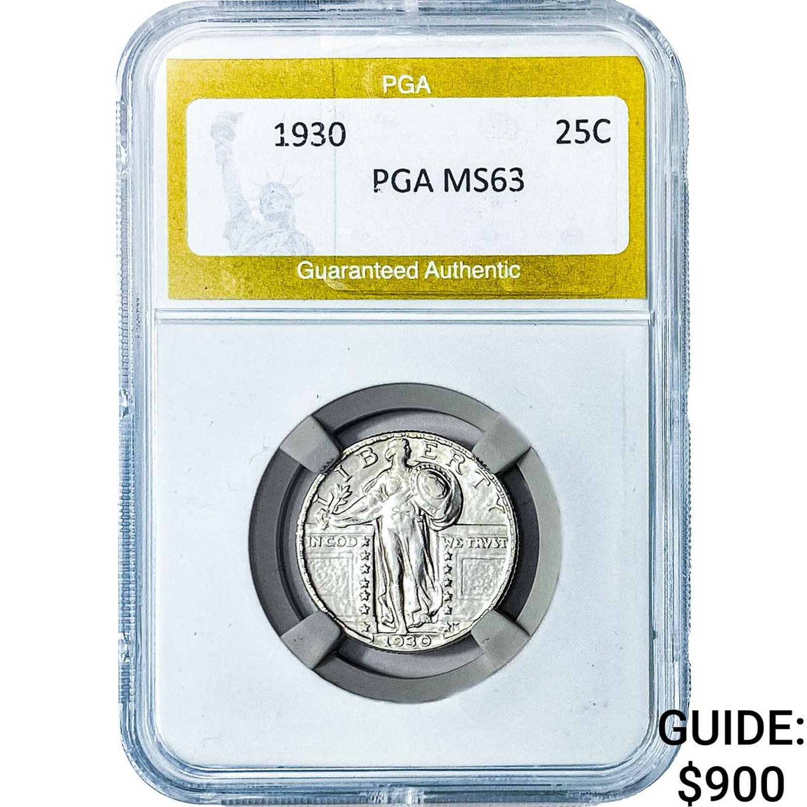 1930 Standing Liberty Quarter PGA MS63: 1930 Standing Liberty Quarter PGA MS63