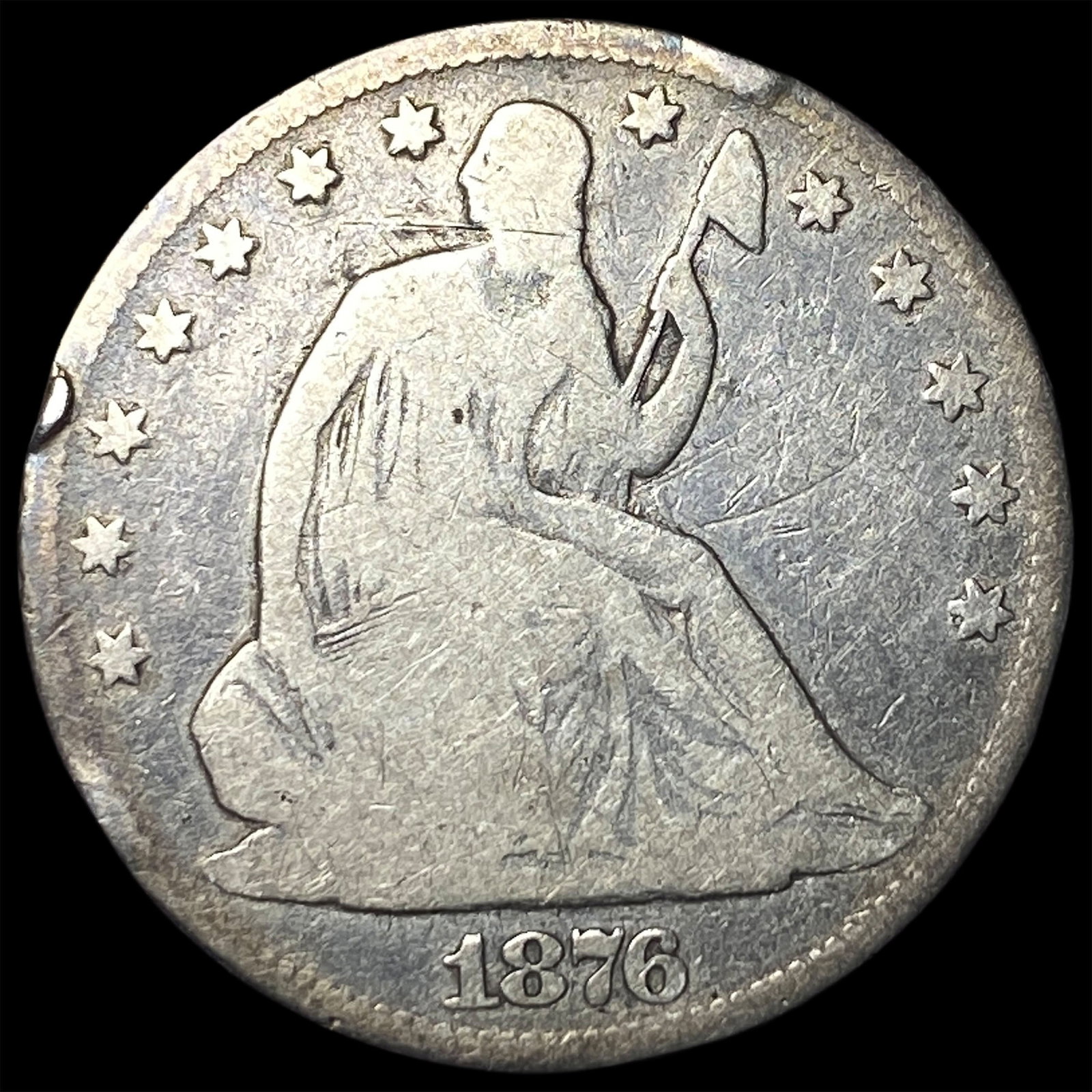 1876 Seated Liberty Half Dollar NICELY CIRCULATED: 1876 Seated Liberty Half Dollar NICELY CIRCULATED