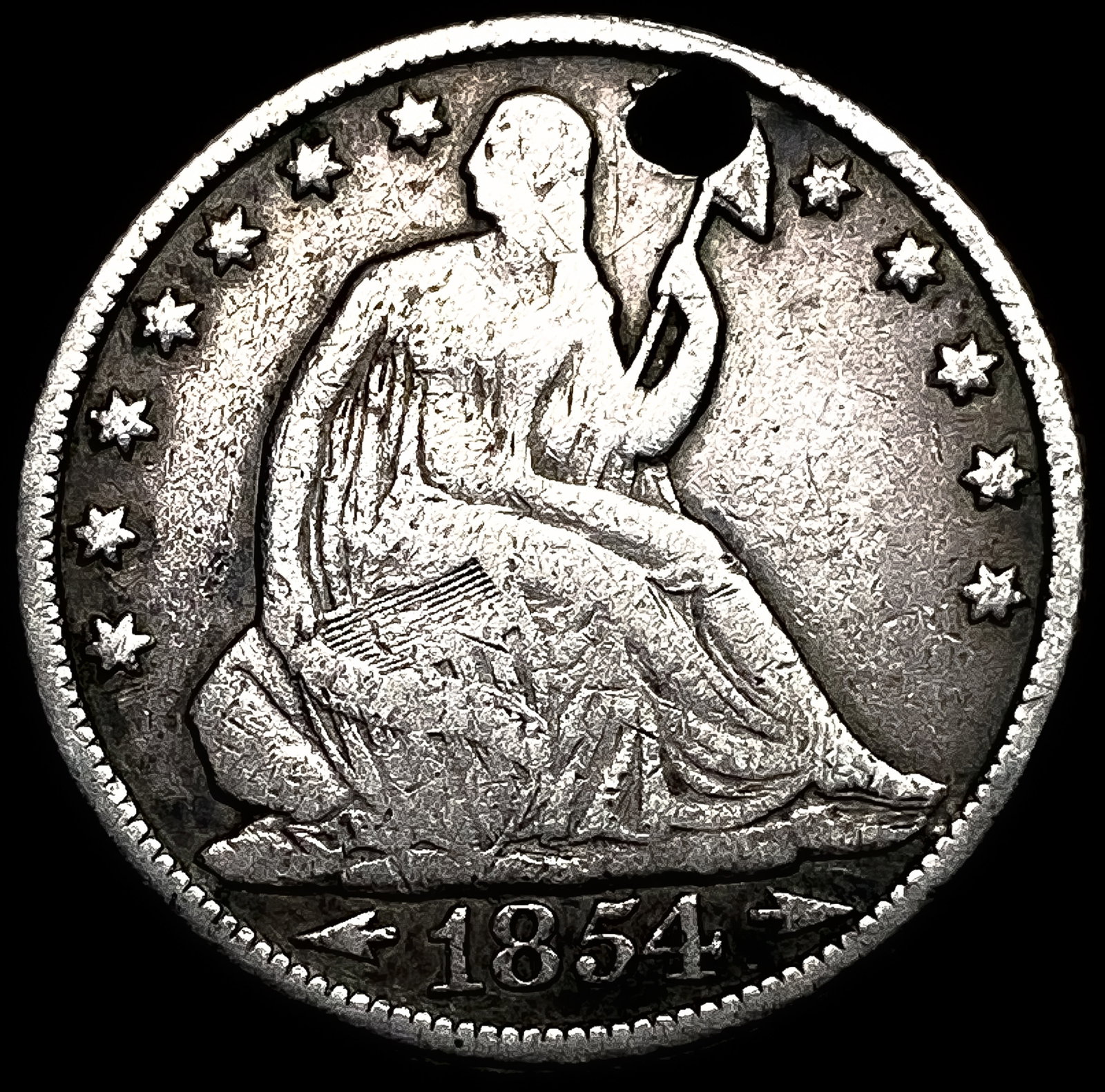 1854-O Arrows Seated Liberty Half Dollar HIGH GRADE: 1854-O Arrows Seated Liberty Half Dollar HIGH GRADE