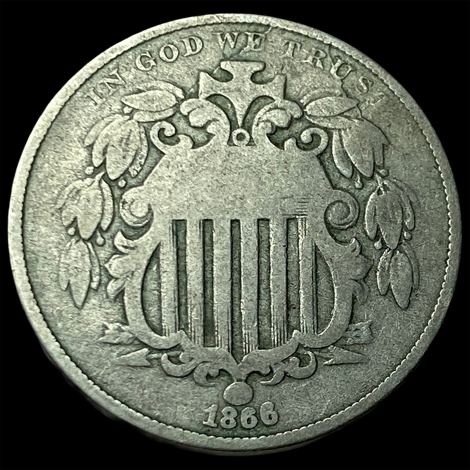 1866 Shield Nickel LIGHTLY CIRCULATED (1 of 2)