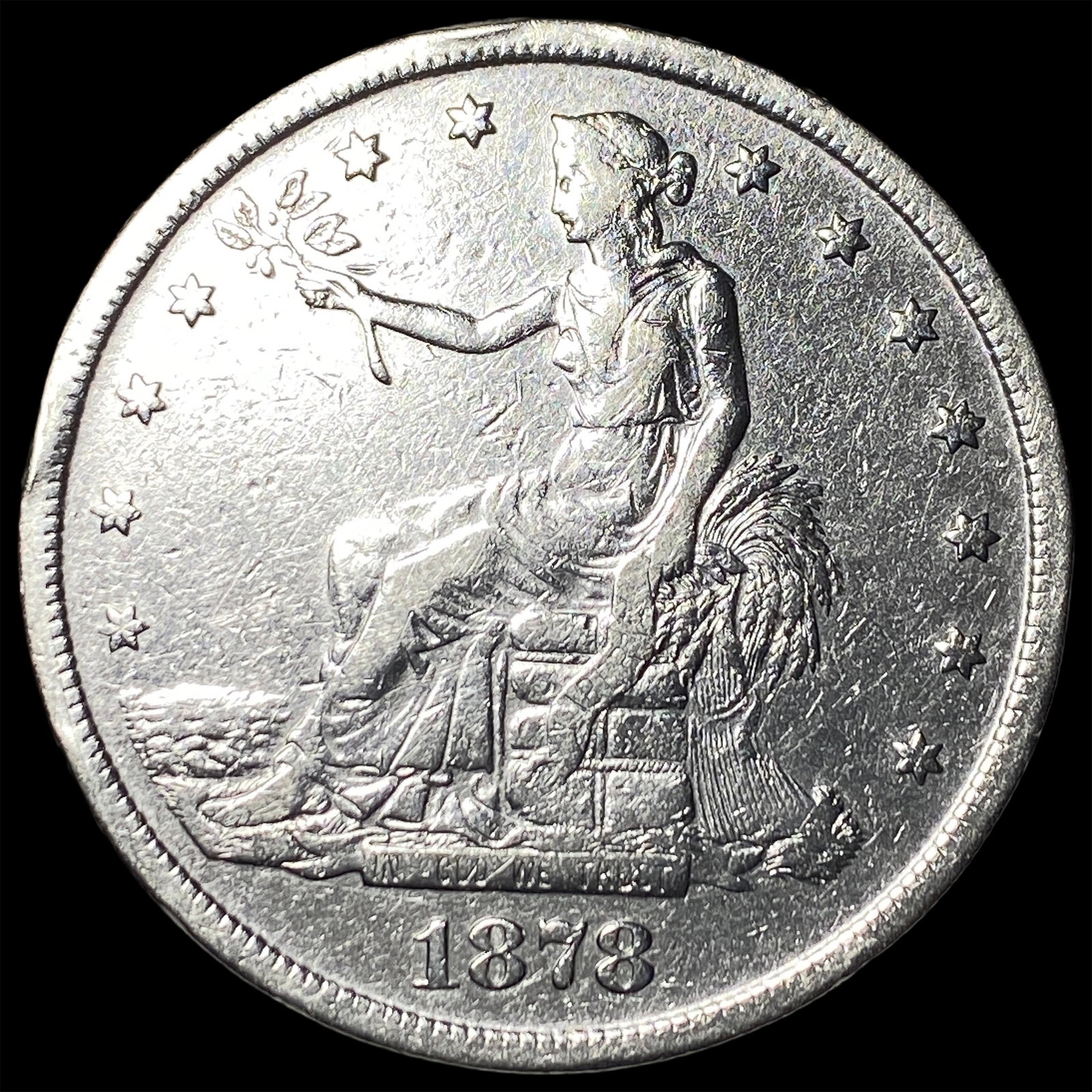 1878-S Silver Trade Dollar LIGHTLY CIRCULATED: 1878-S Silver Trade Dollar LIGHTLY CIRCULATED