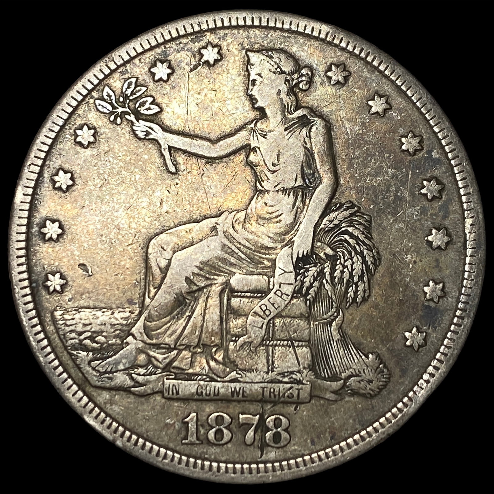 1878-S Silver Trade Dollar NICELY CIRCULATED: 1878-S Silver Trade Dollar NICELY CIRCULATED