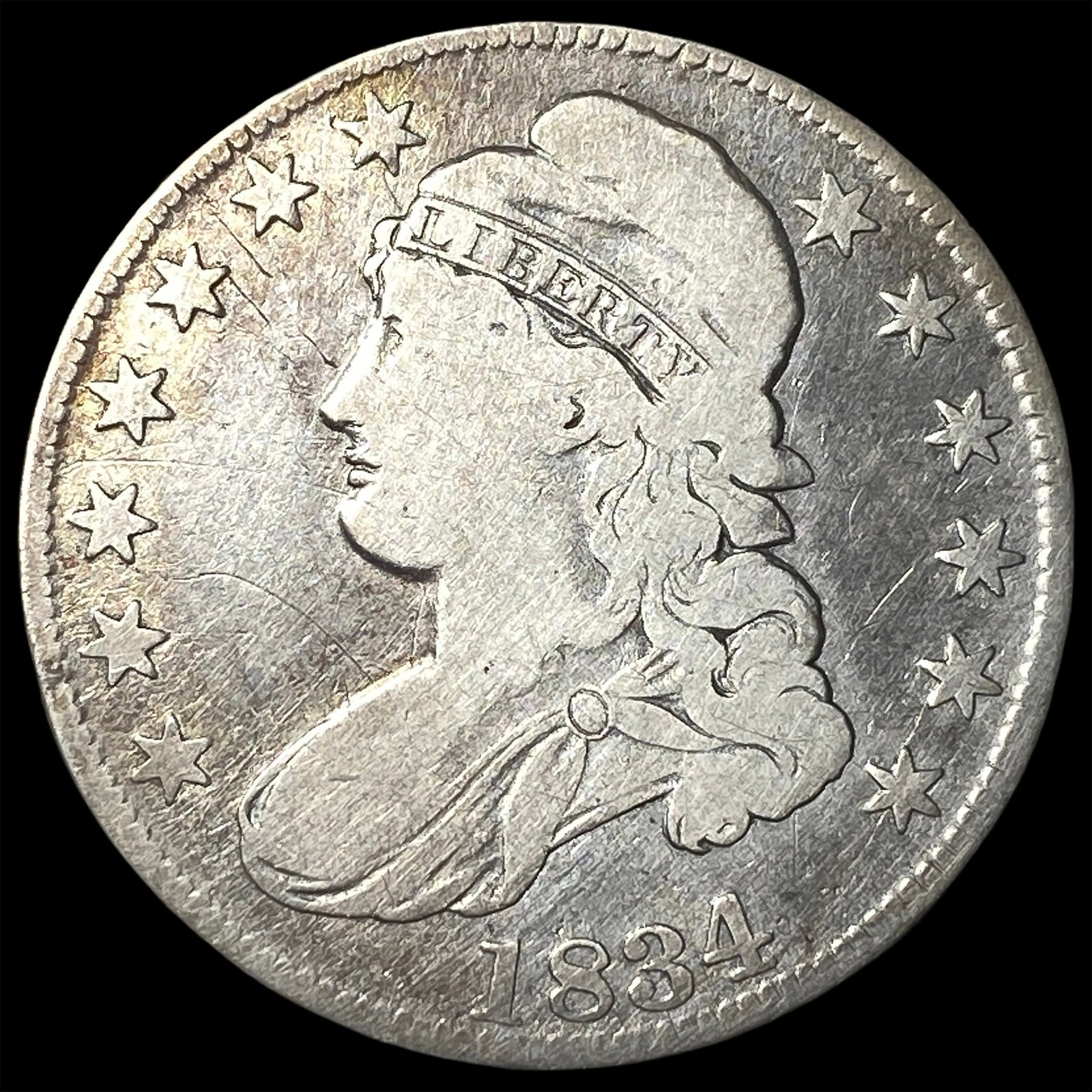 1834 Capped Bust Half Dollar NICELY CIRCULATED (1 of 2)
