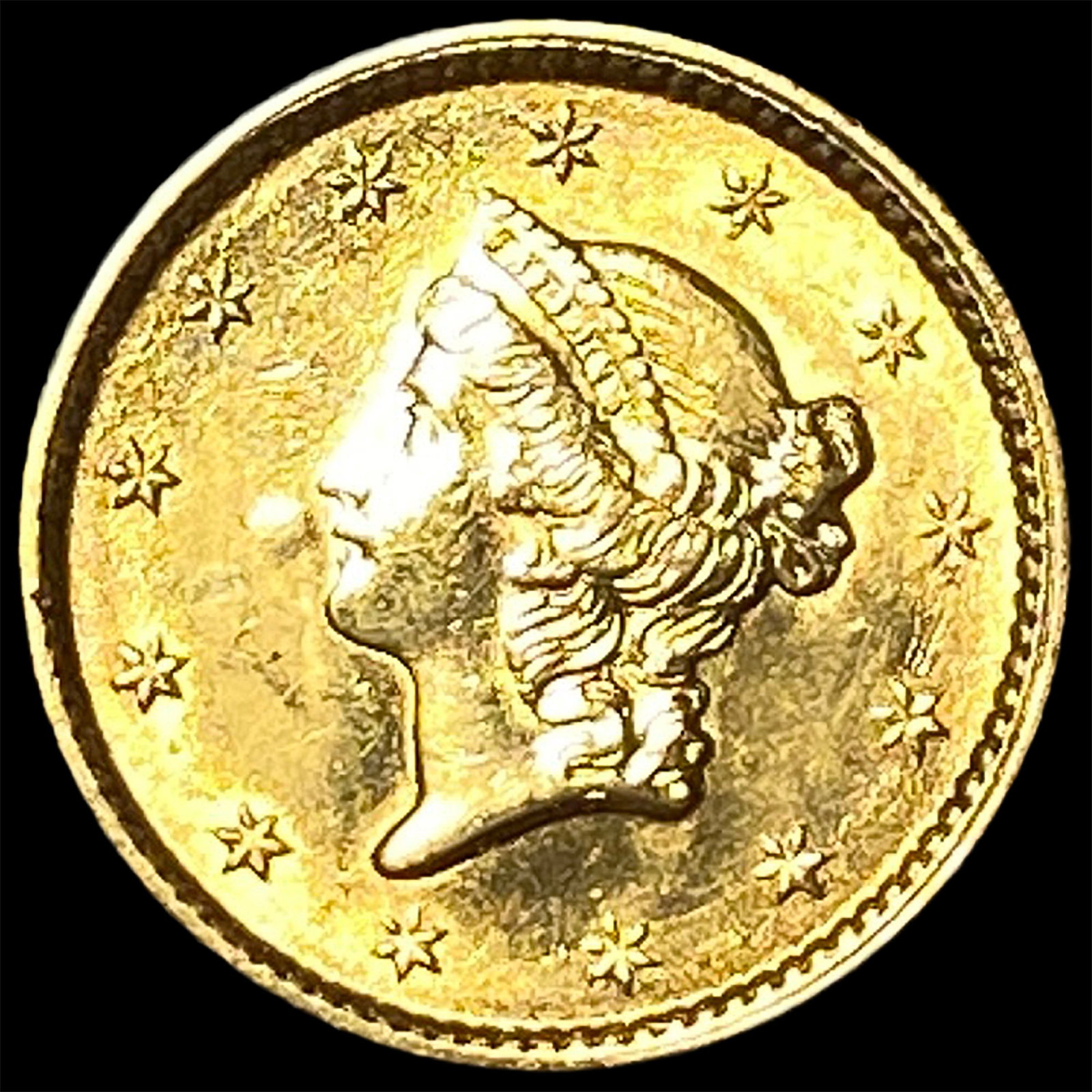 1853 Gold $1 Liberty Head Type 1 UNCIRCULATED: 1853 Gold $1 Liberty Head Type 1 UNCIRCULATED