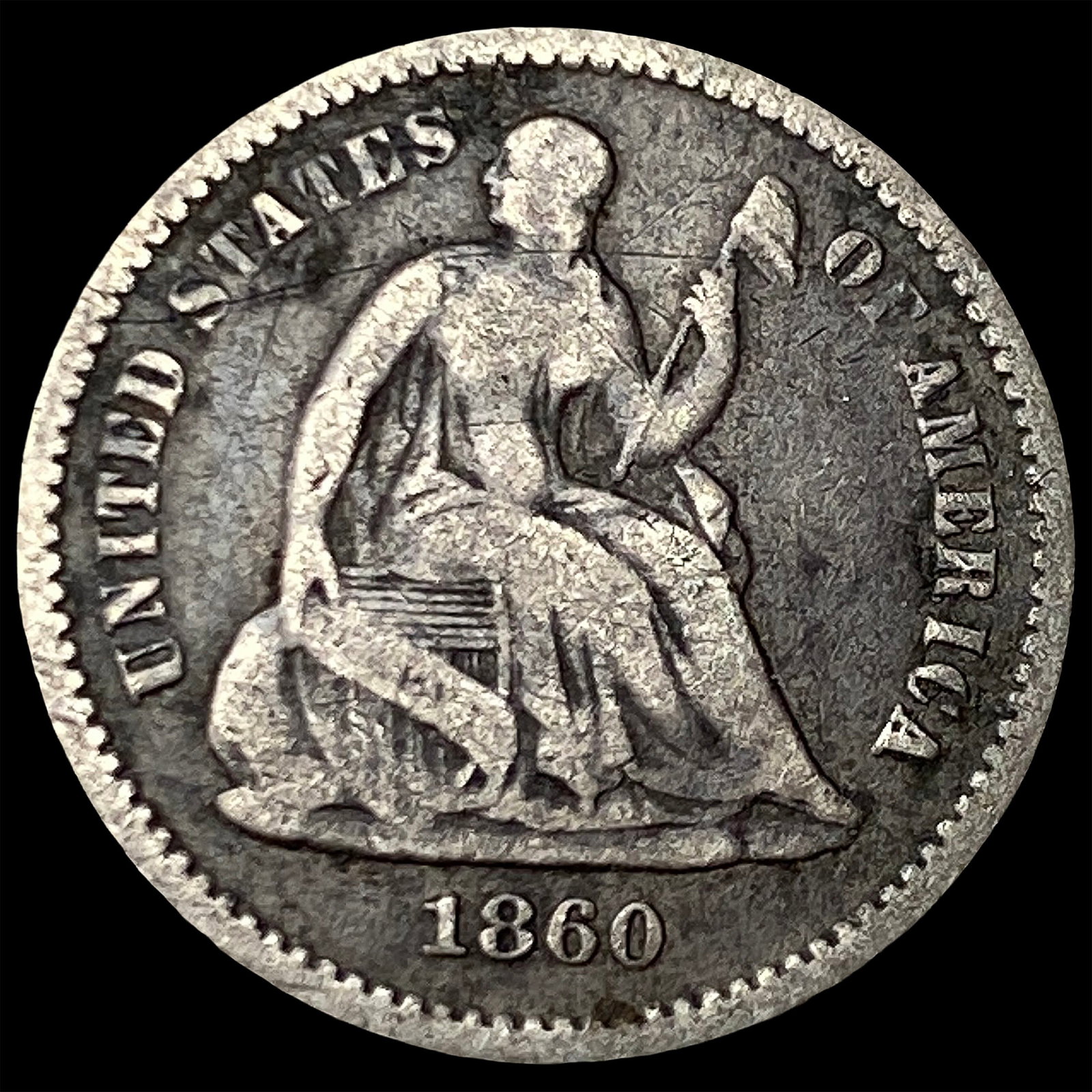 1860 Silver Half Dime LIGHTLY CIRCULATED (1 of 2)
