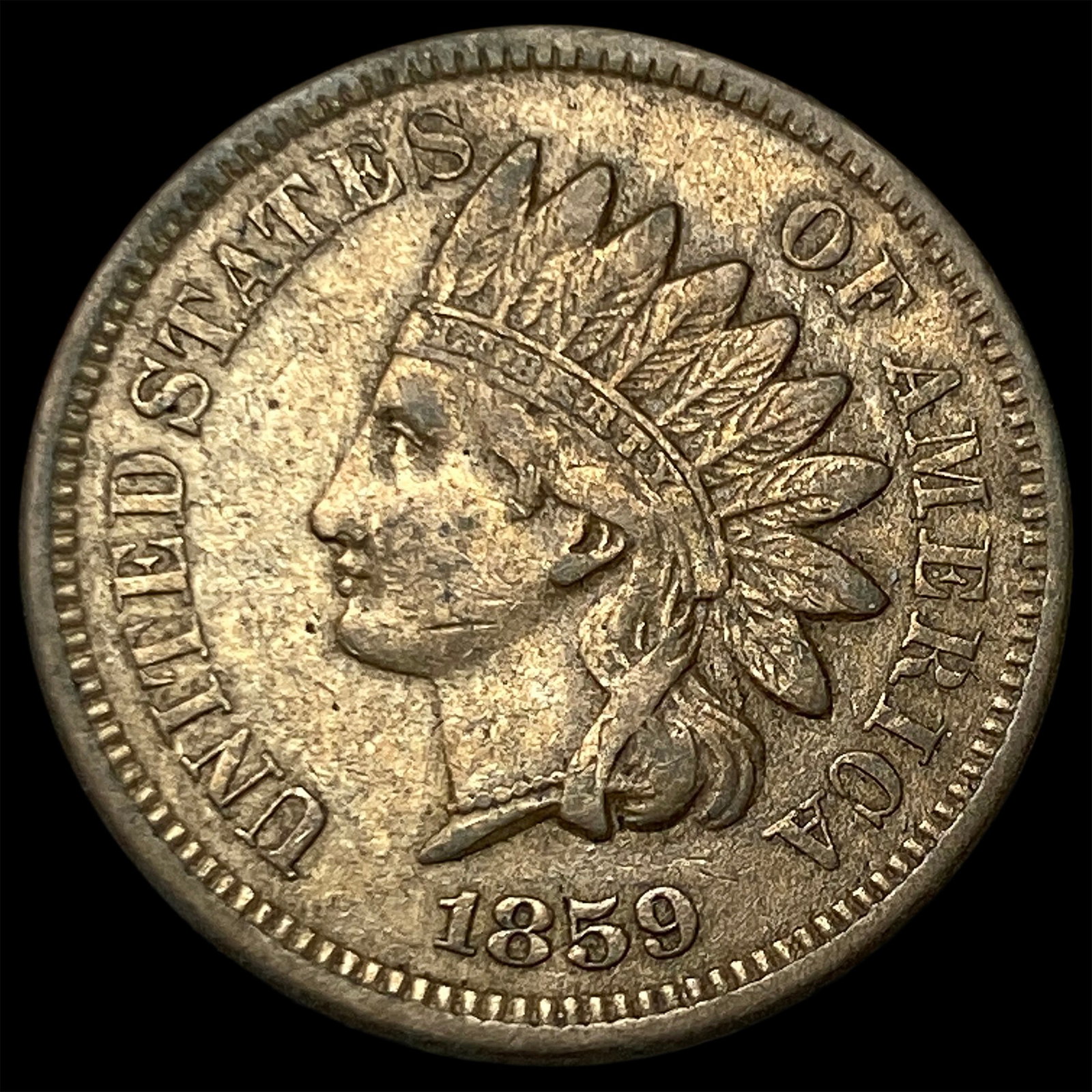 1859 Indian Head Cent NEARLY UNCIRCULATED: 1859 Indian Head Cent NEARLY UNCIRCULATED