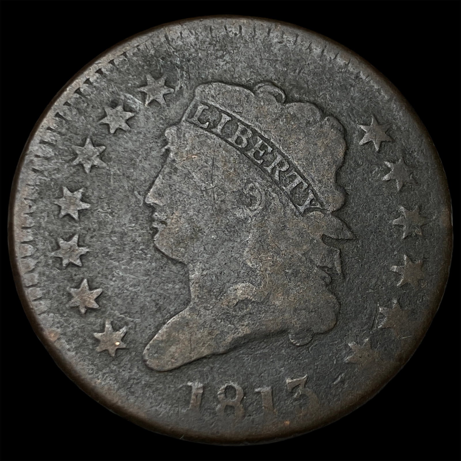 1813 Classic Head Large Cent NICELY CIRCULATED (1 of 2)