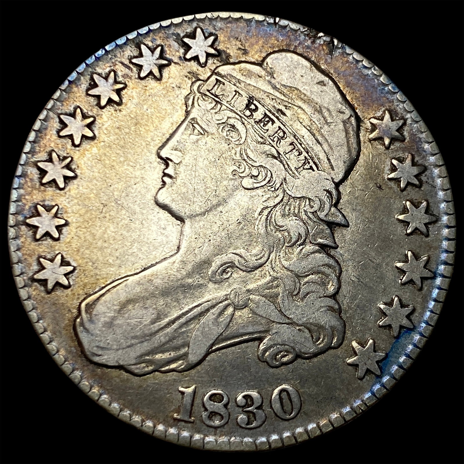 1830 Capped Bust Half Dollar NEARLY UNCIRCULATED: 1830 Capped Bust Half Dollar NEARLY UNCIRCULATED