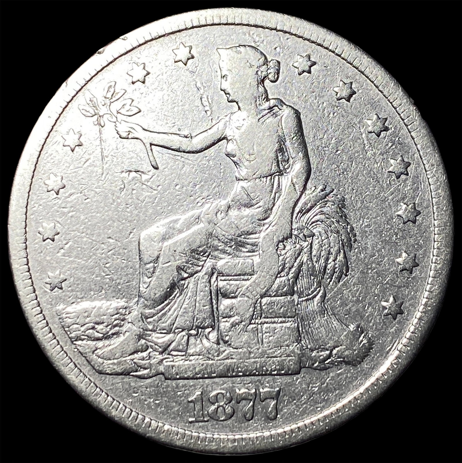 1877-S Silver Trade Dollar NICELY CIRCULATED: 1877-S Silver Trade Dollar NICELY CIRCULATED