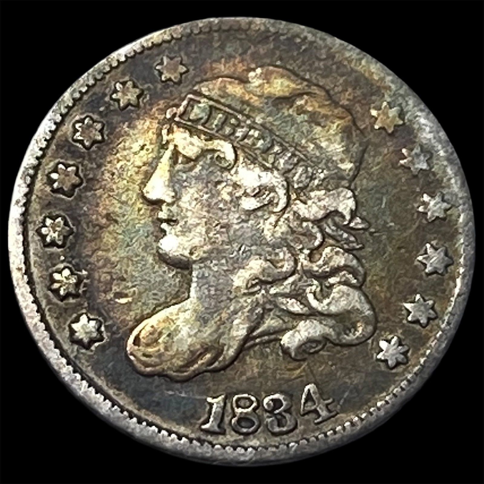 1834 Capped Bust Half Dime NEARLY UNCIRCULATED (1 of 2)