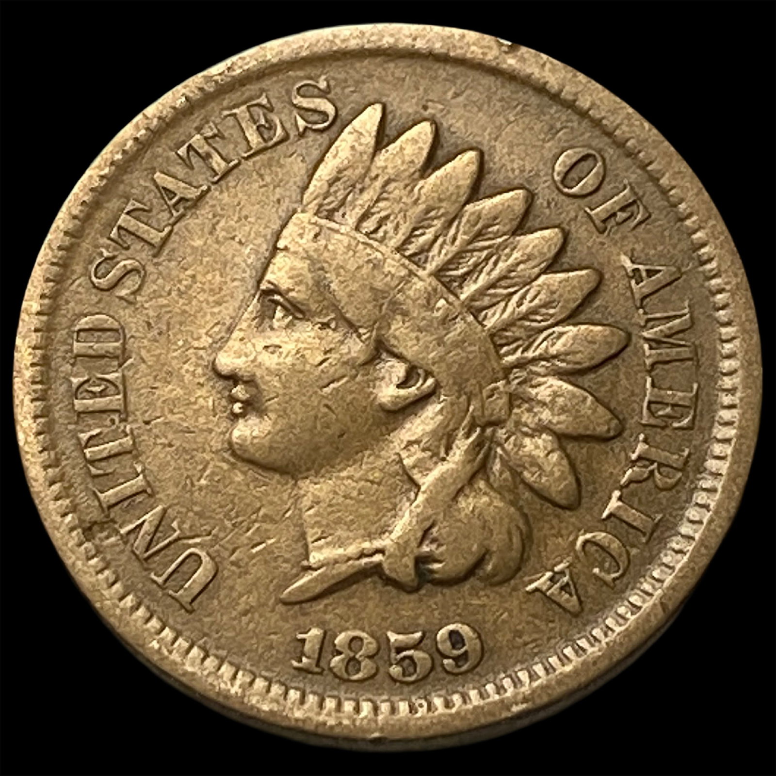 1859 Indian Head Cent NEARLY UNCIRCULATED (1 of 2)