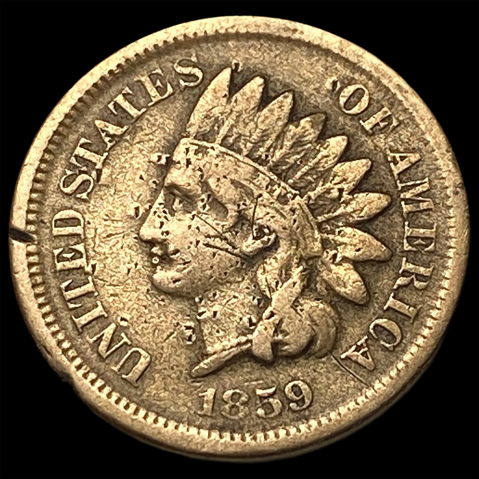 1859 Indian Head Cent LIGHTLY CIRCULATED: 1859 Indian Head Cent LIGHTLY CIRCULATED