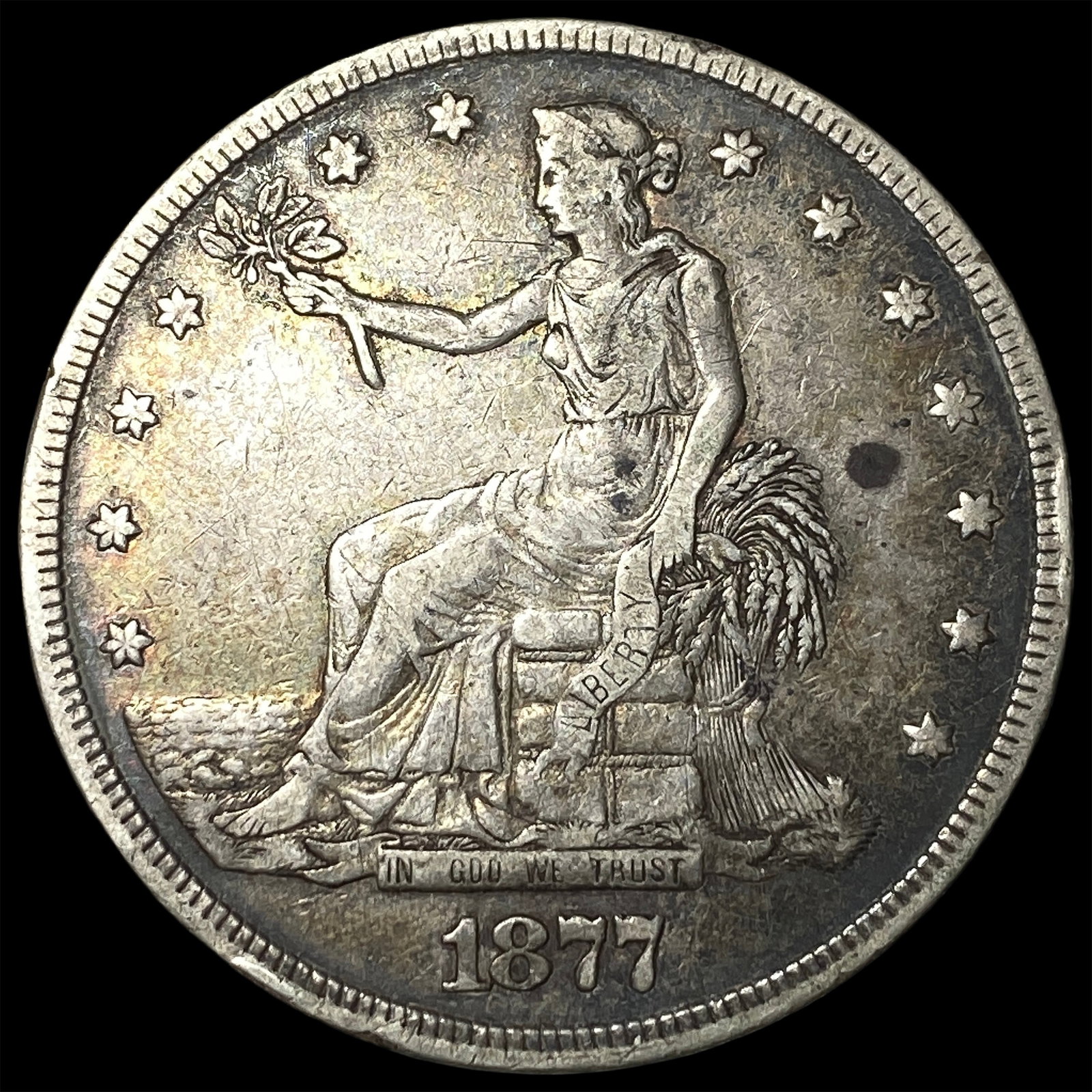 1877 Silver Trade Dollar ABOUT UNCIRCULATED (1 of 2)
