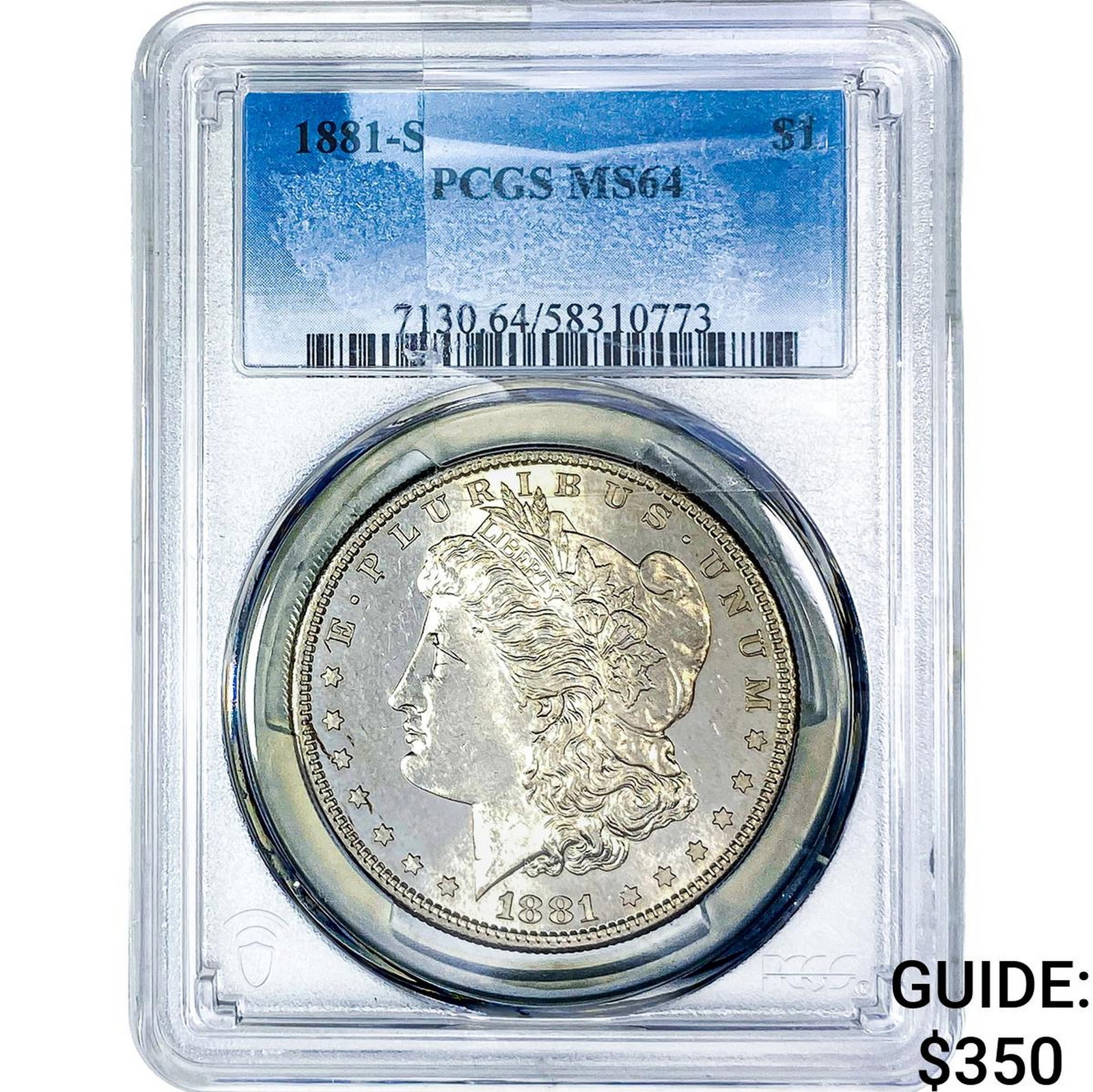 1881-S Morgan Silver Dollar PCGS MS64: 1881-S Morgan Silver Dollar PCGS MS64