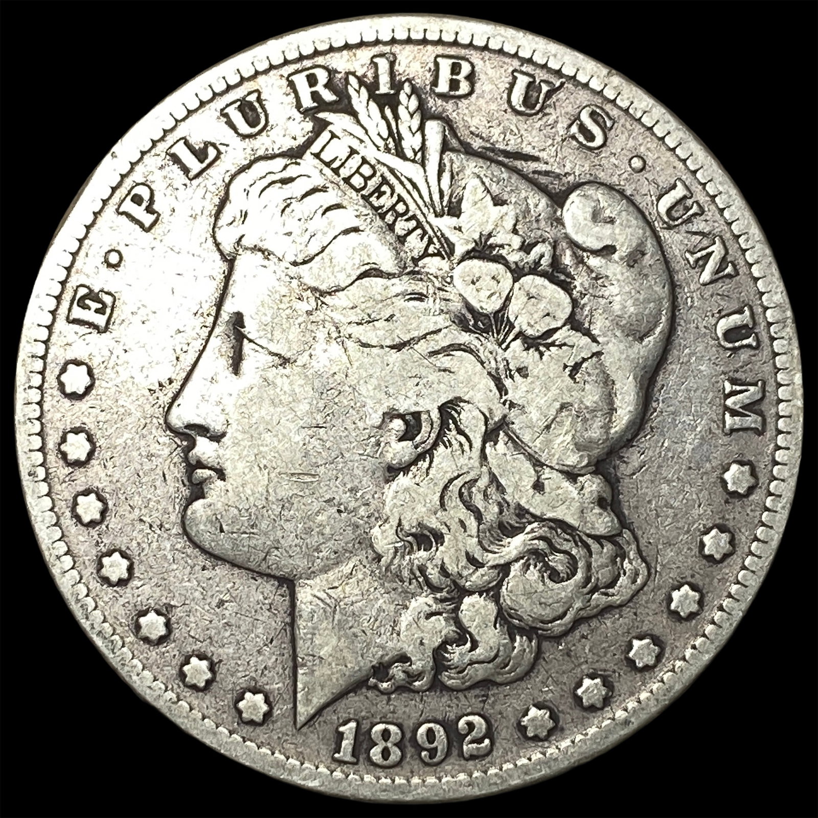 1892-S Silver Morgan Dollar LIGHTLY CIRCULATED: 1892-S Silver Morgan Dollar LIGHTLY CIRCULATED