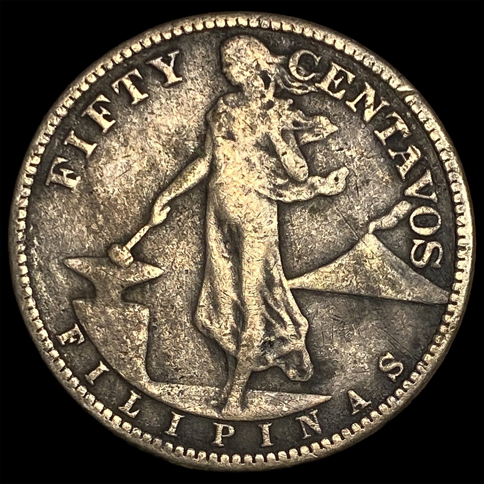 1918S Philippines SIlver 50 Centavos (1 of 2)