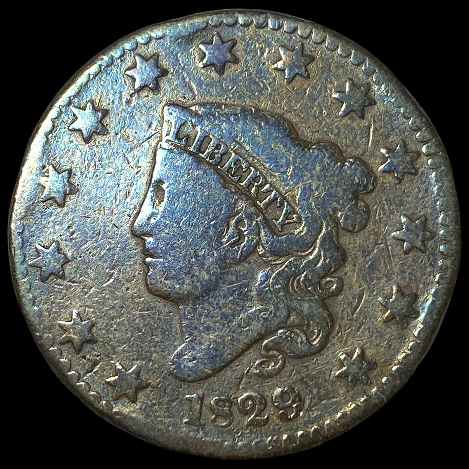 1829 Coronet Head Large Cent LIGHTLY CIRCULATED: 1829 Coronet Head Large Cent LIGHTLY CIRCULATED