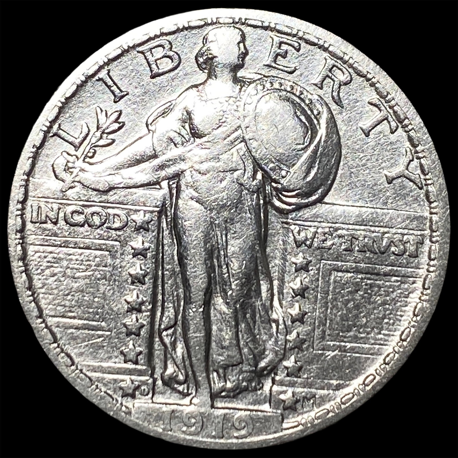 1919-D Silver Standing Liberty Quarter CLOSELY UNCIRCULATED (1 of 2)