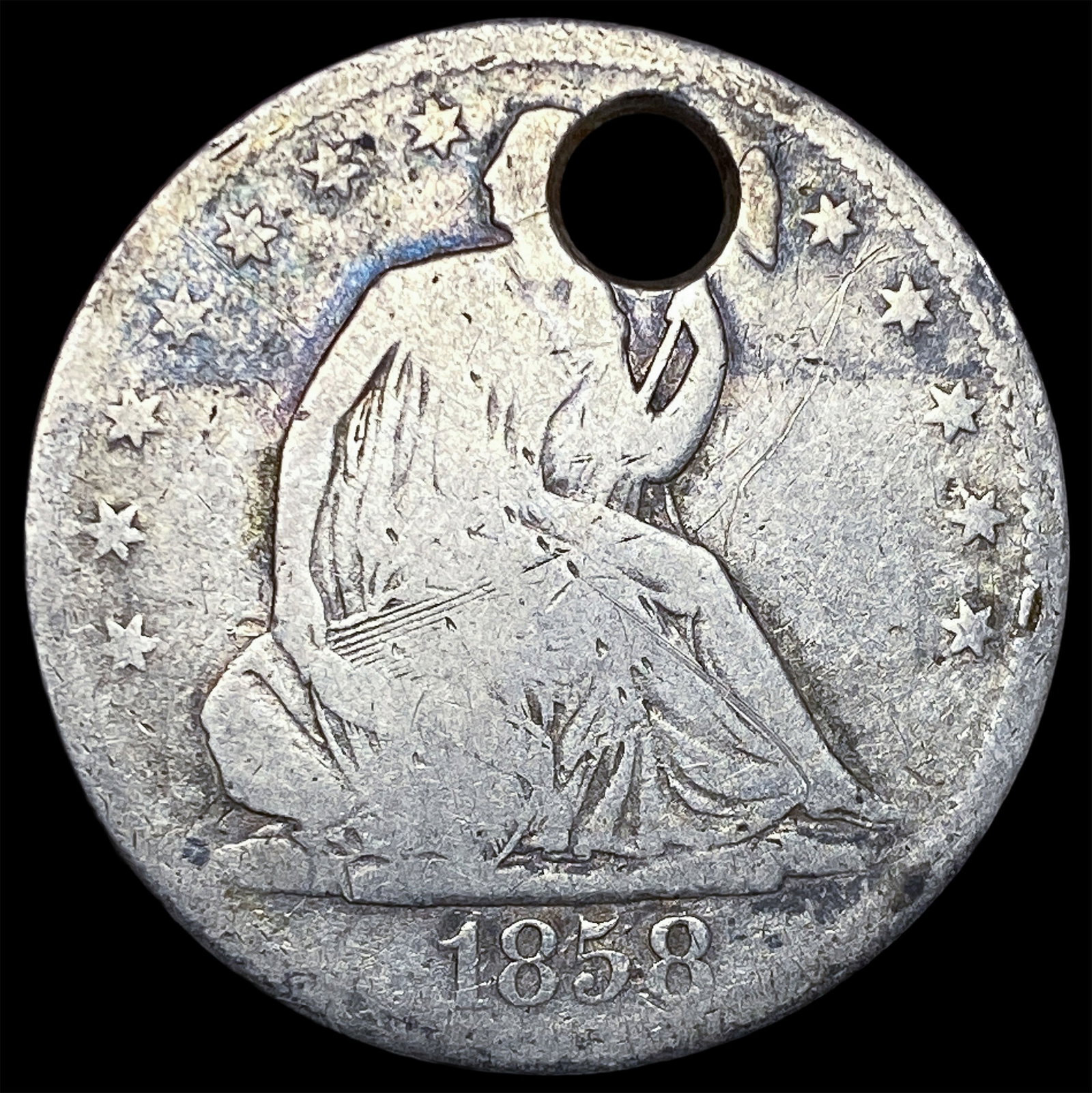 1858-S Seated Liberty Half Dollar NICELY CIRCULATED: 1858-S Seated Liberty Half Dollar NICELY CIRCULATED
