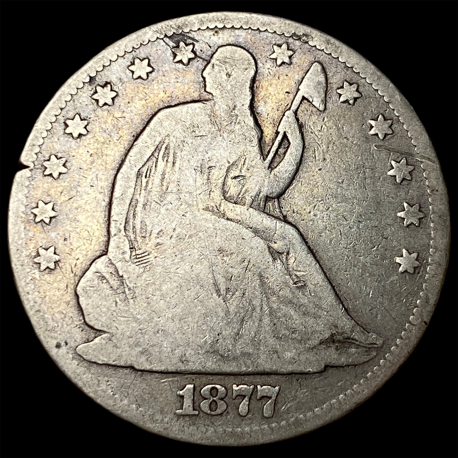 1877 Seated Liberty Half Dollar NICELY CIRCULATED: 1877 Seated Liberty Half Dollar NICELY CIRCULATED