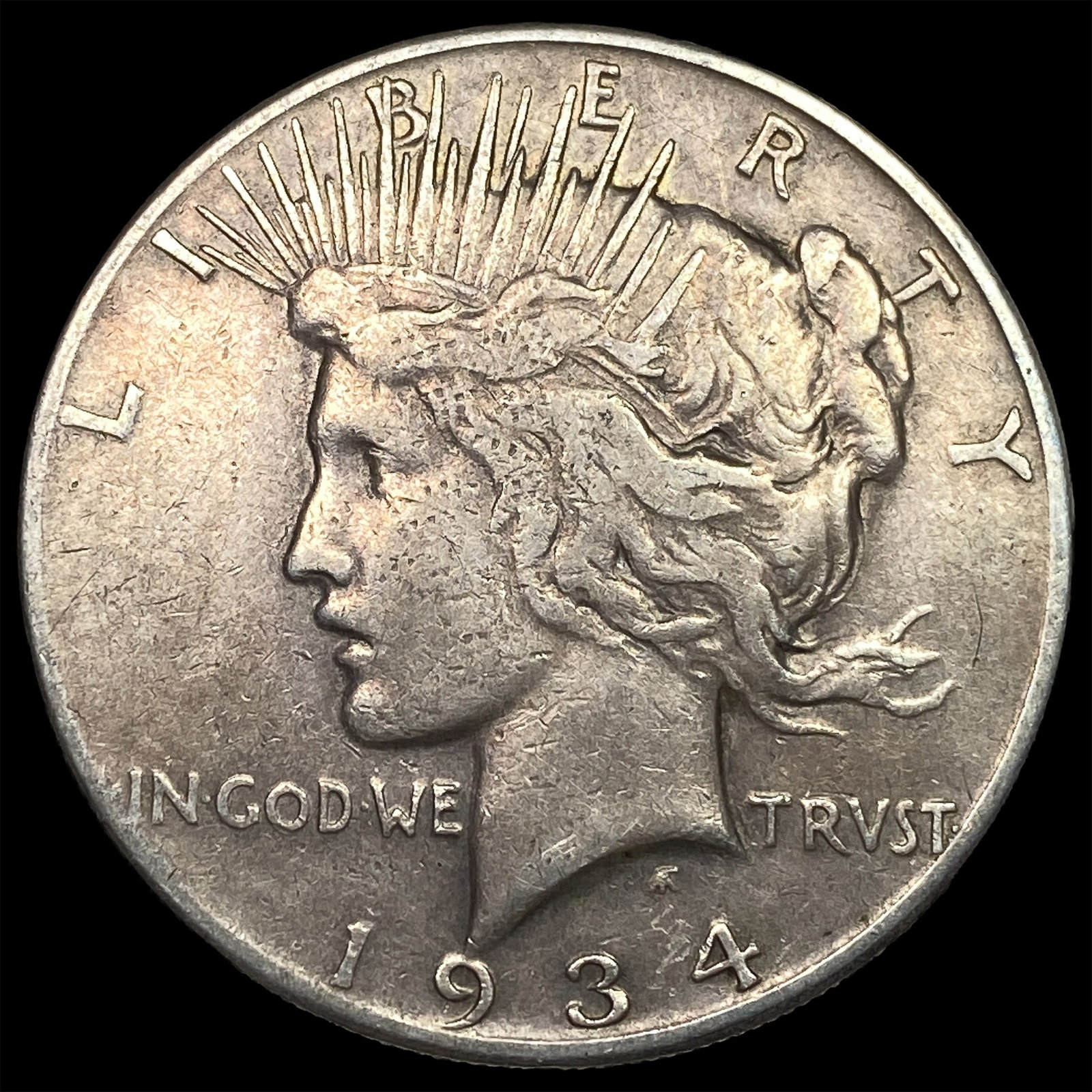 1934 Silver Peace Dollar NEARLY UNCIRCULATED (1 of 2)