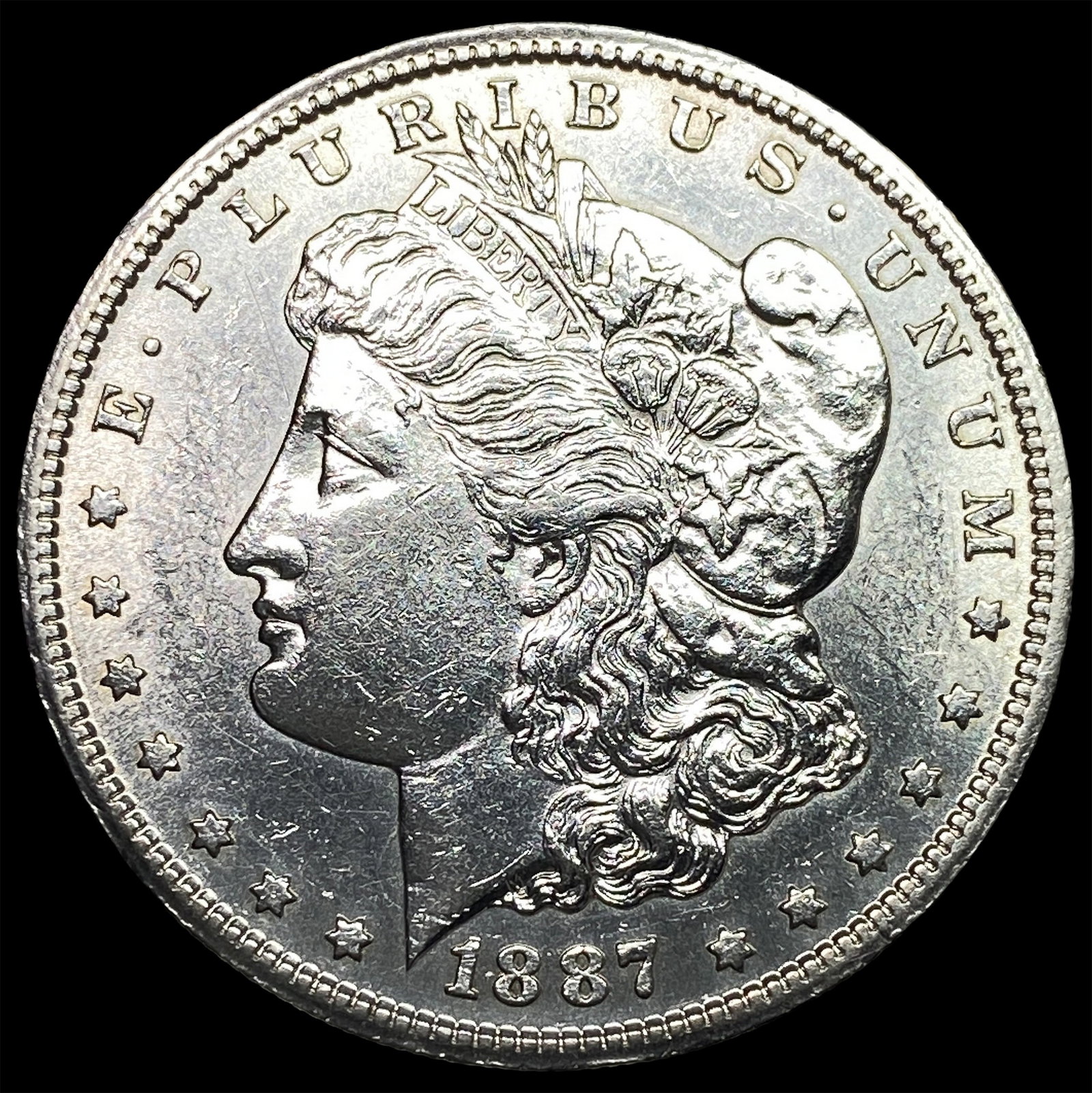 1887-S Silver Morgan Dollar CHOICE AU: 1887-S Silver Morgan Dollar CHOICE AU