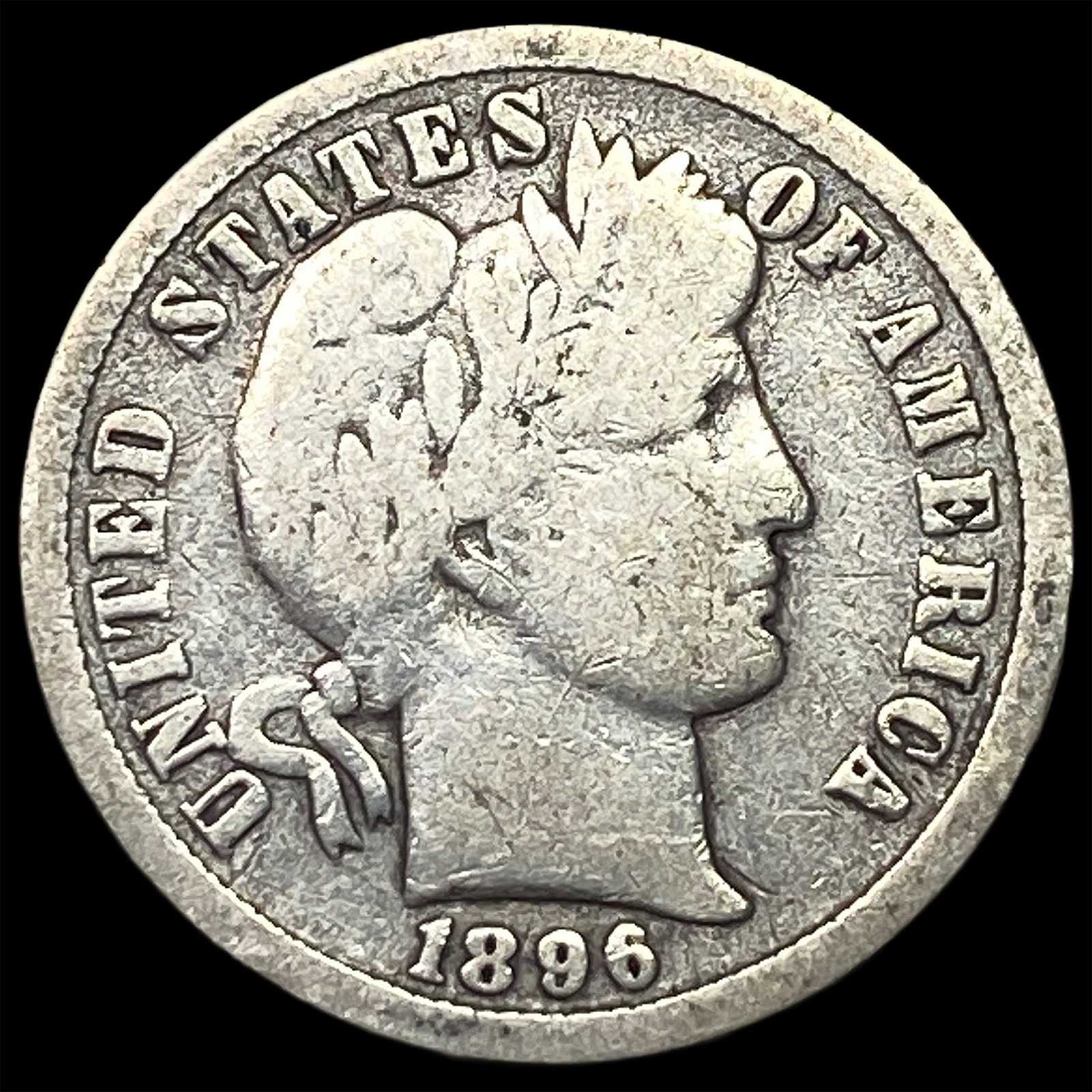 1896-O Silver Barber Dime NEARLY UNCIRCULATED: 1896-O Silver Barber Dime NEARLY UNCIRCULATED
