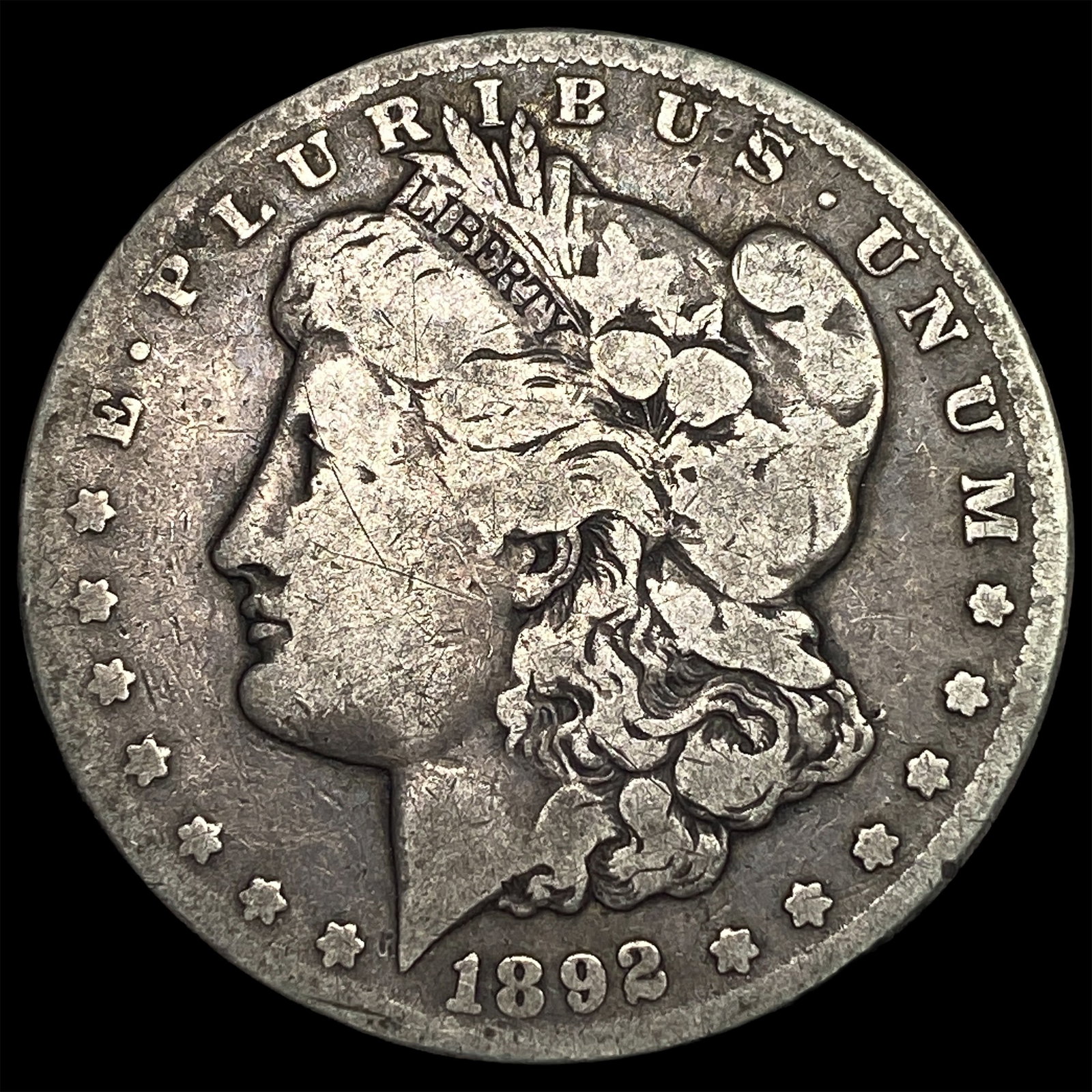 1892-CC Silver Morgan Dollar NICELY CIRCULATED: 1892-CC Silver Morgan Dollar NICELY CIRCULATED