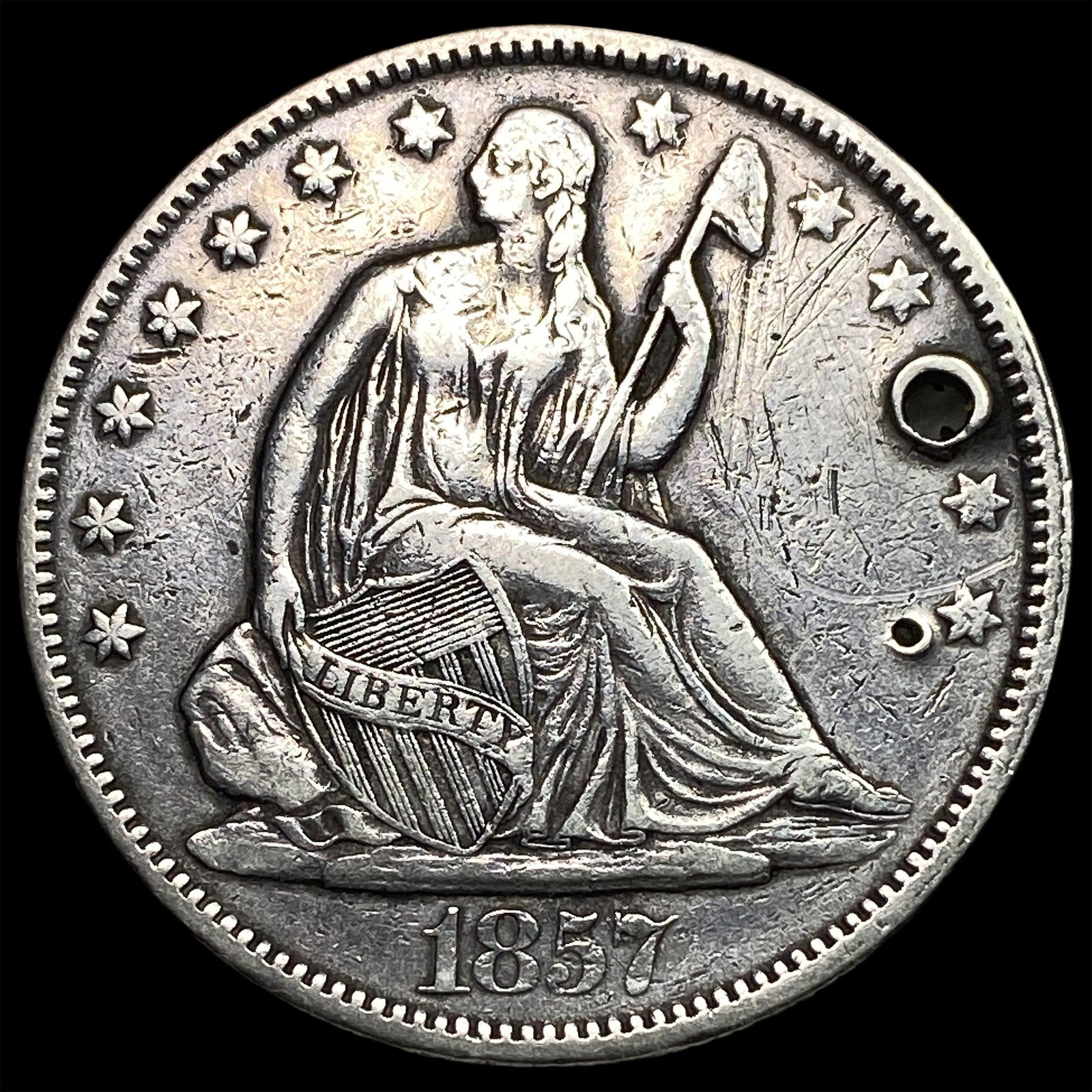 1857 Seated Liberty Half Dollar HIGH GRADE: 1857 Seated Liberty Half Dollar HIGH GRADE