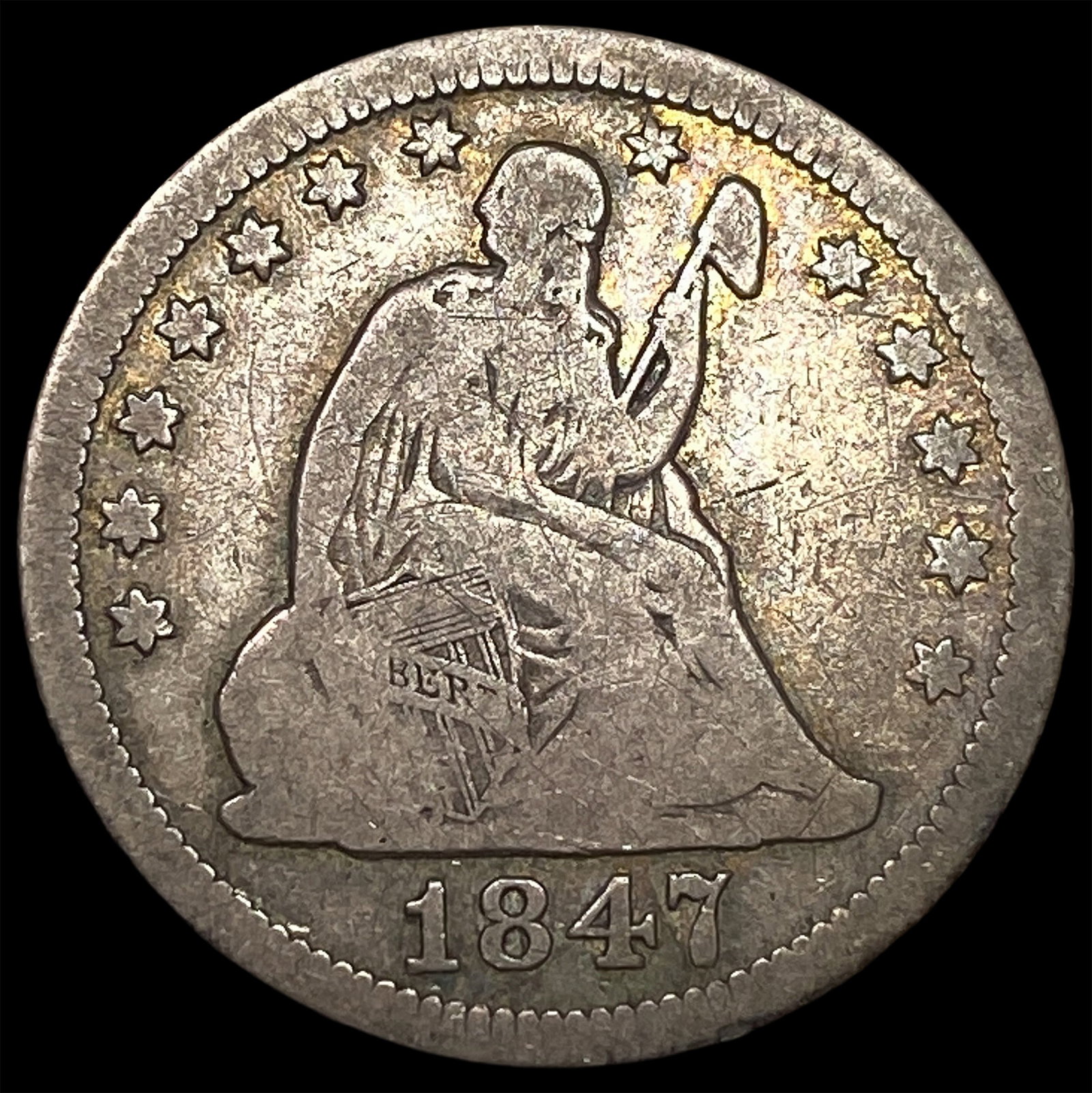 1847 Seated Liberty Quarter LIGHTLY CIRCULATED (1 of 2)
