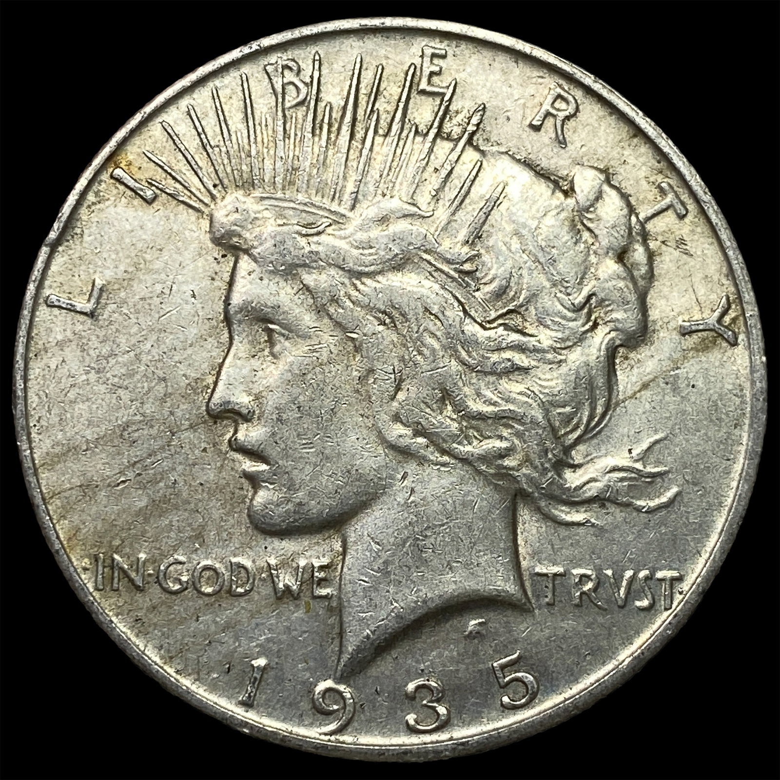 1935 Silver Peace Dollar CLOSELY UNCIRCULATED: 1935 Silver Peace Dollar CLOSELY UNCIRCULATED