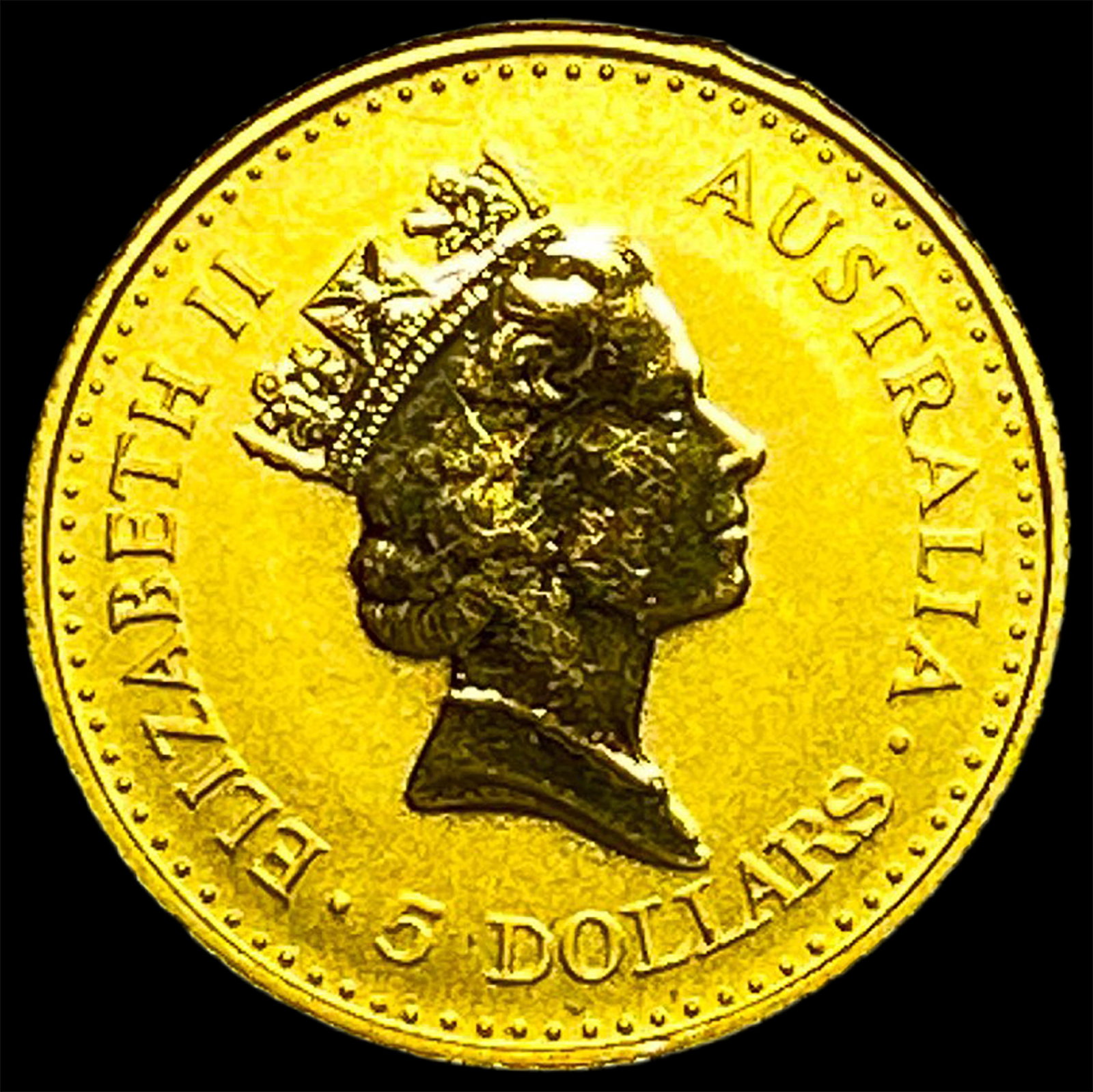 1990 1/20 oz Gold Australian Nugget $5 CHOICE PROOF (1 of 2)