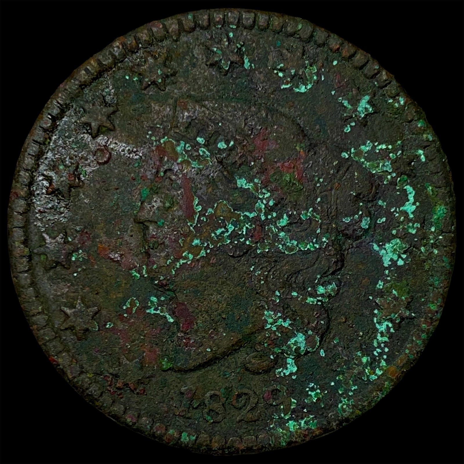 1829 Coronet Head Large Cent LIGHTLY CIRCULATED (1 of 2)