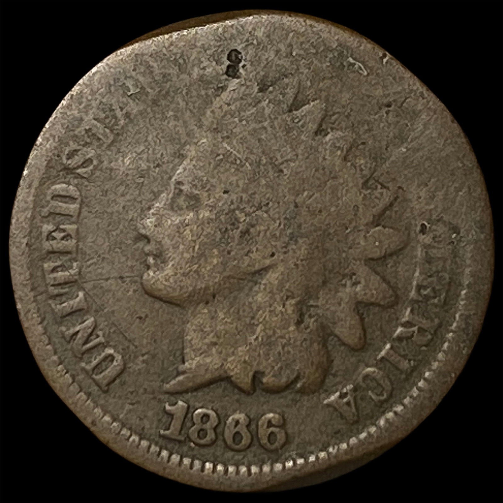 1866 Indian Head Cent NICELY CIRCULATED (1 of 2)