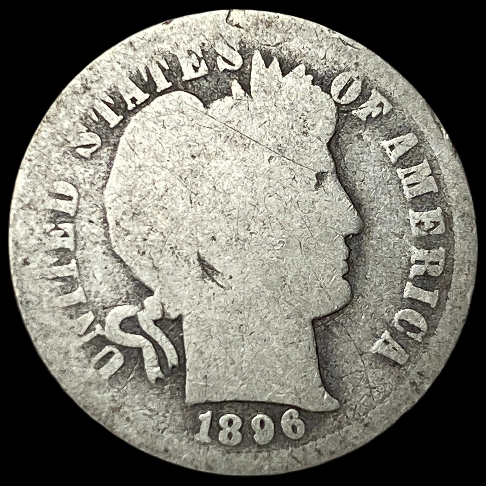 1896-O Silver Barber Dime NICELY CIRCULATED: 1896-O Silver Barber Dime NICELY CIRCULATED