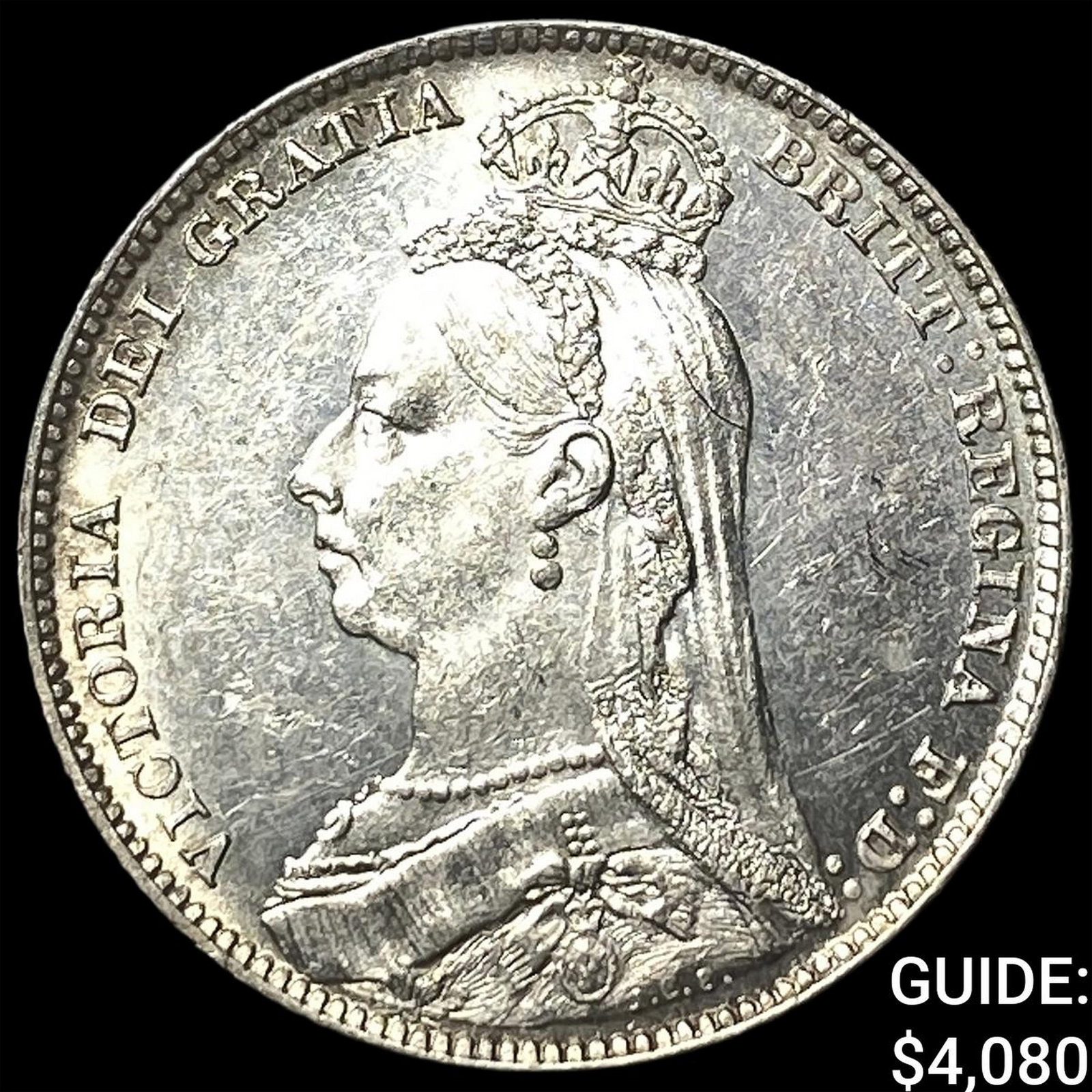 1889 Great Britain Silver 1 Shilling KM 761: 1889 Great Britain Silver 1 Shilling KM 761